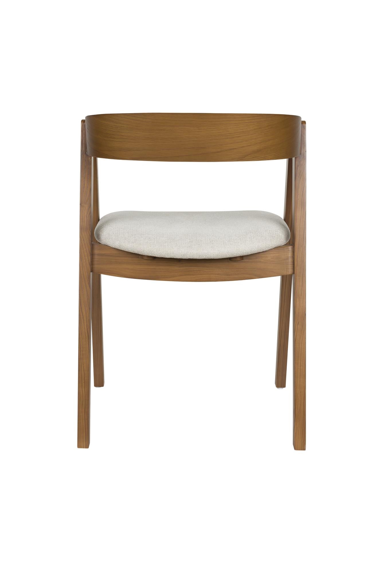 Stolička MADS tmavohnedá s béžovým sedadlom