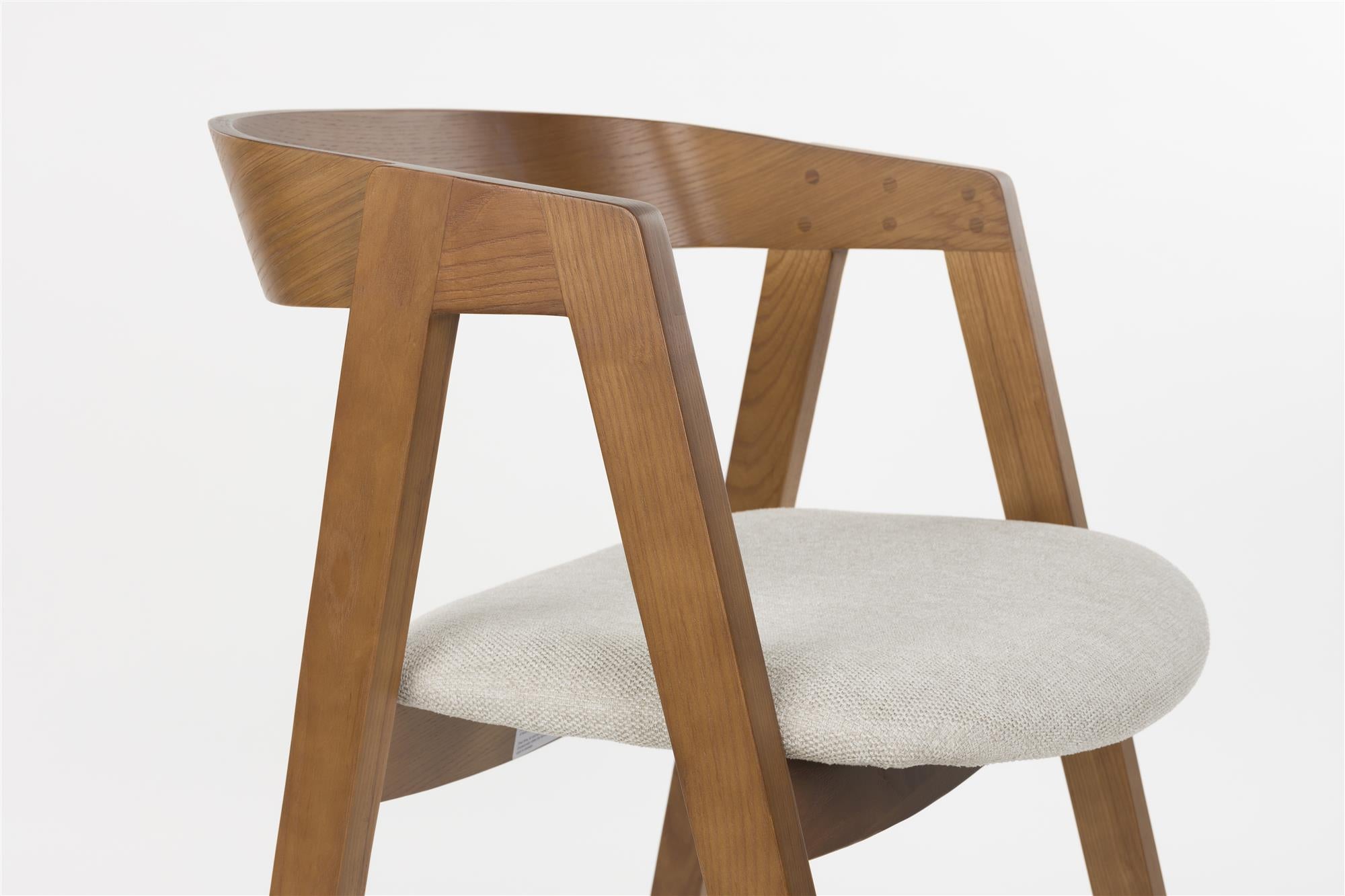 Stolička MADS tmavohnedá s béžovým sedadlom