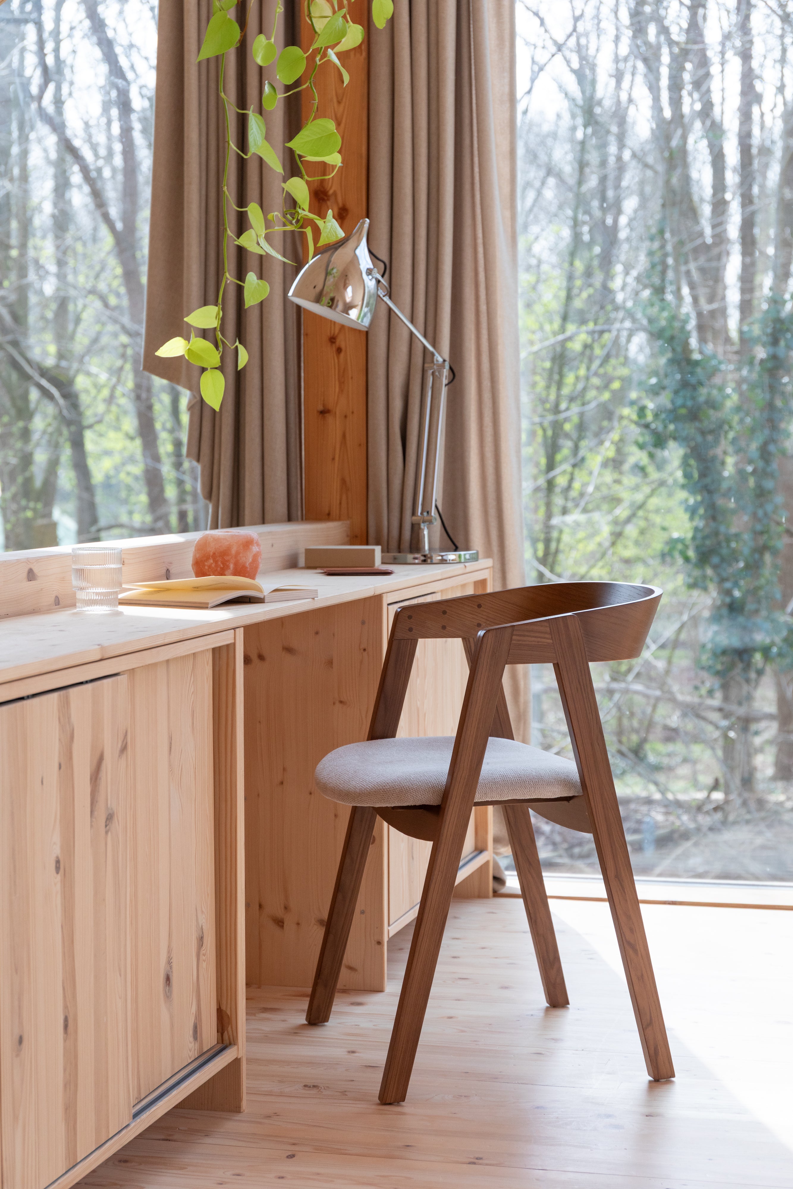 MADS Chair Dark Brown with Beige Seat