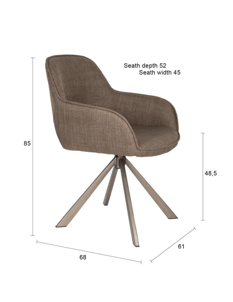 Stolička TOYE hnedá