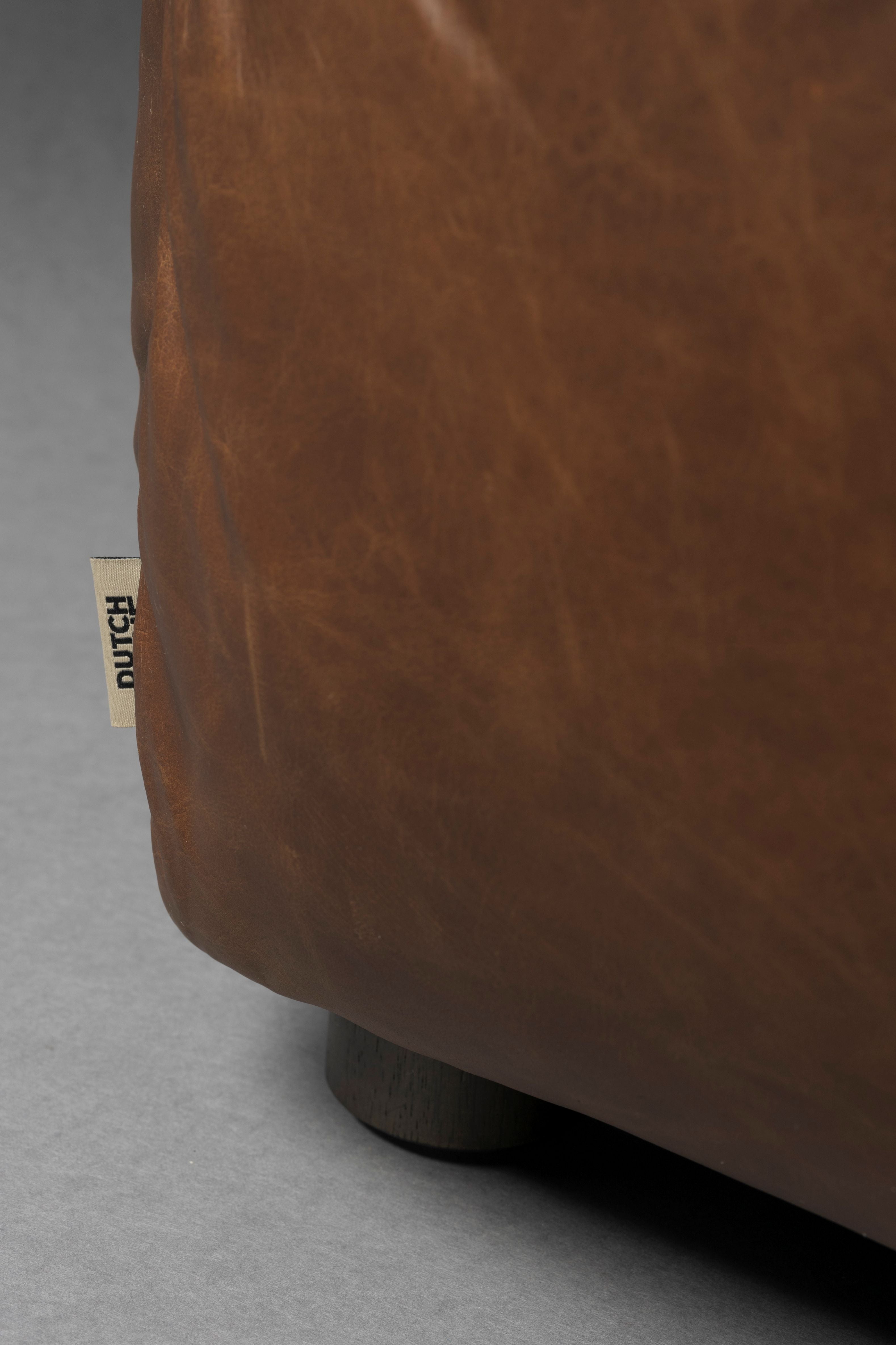 Pohovka 3-miestna HACKMAN čokoládová koža