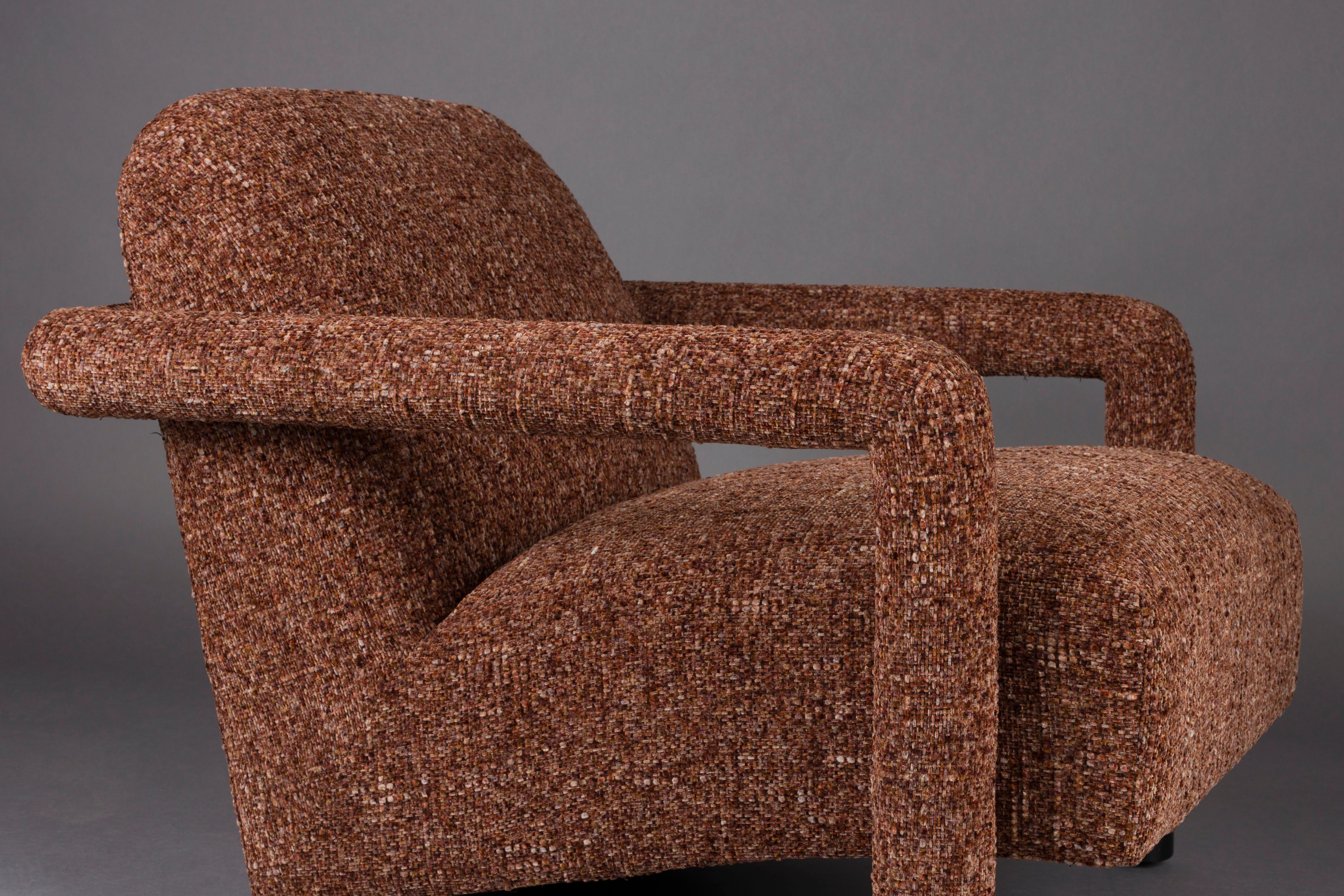 Fotel KENT bordový s červenou