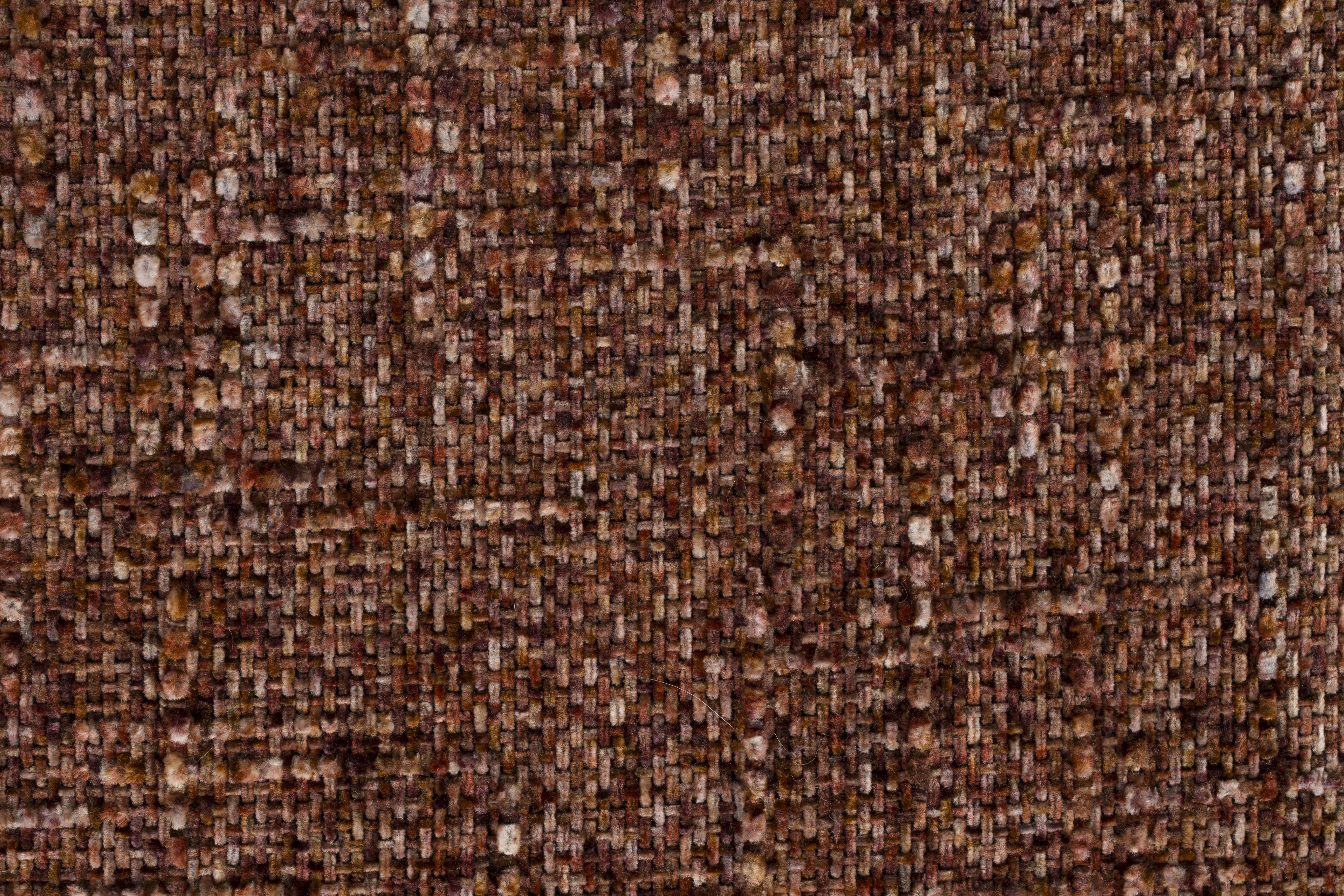 ROSE swivel armchair in burgundy mélange