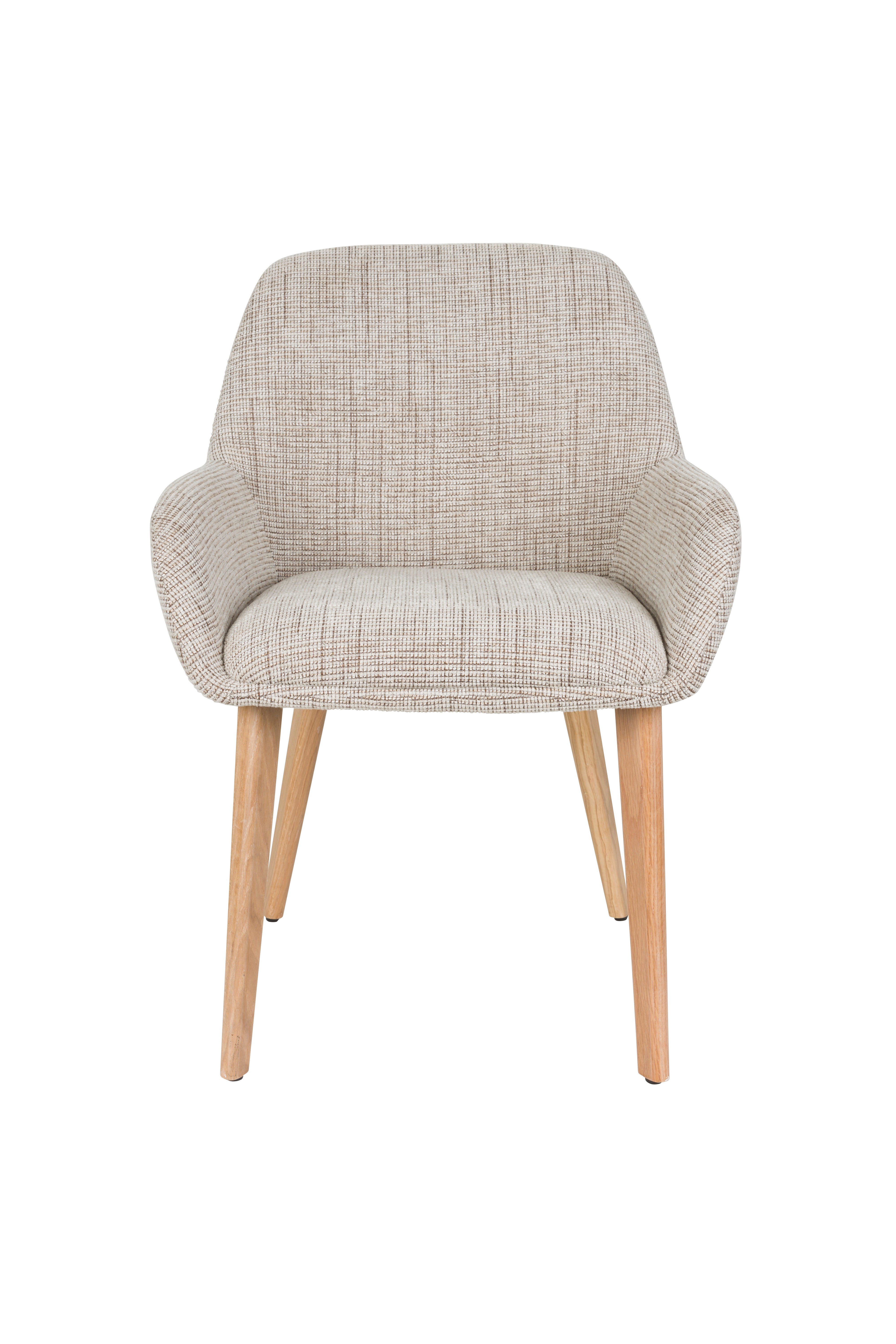 LOUA Chair Beige with Wooden Base