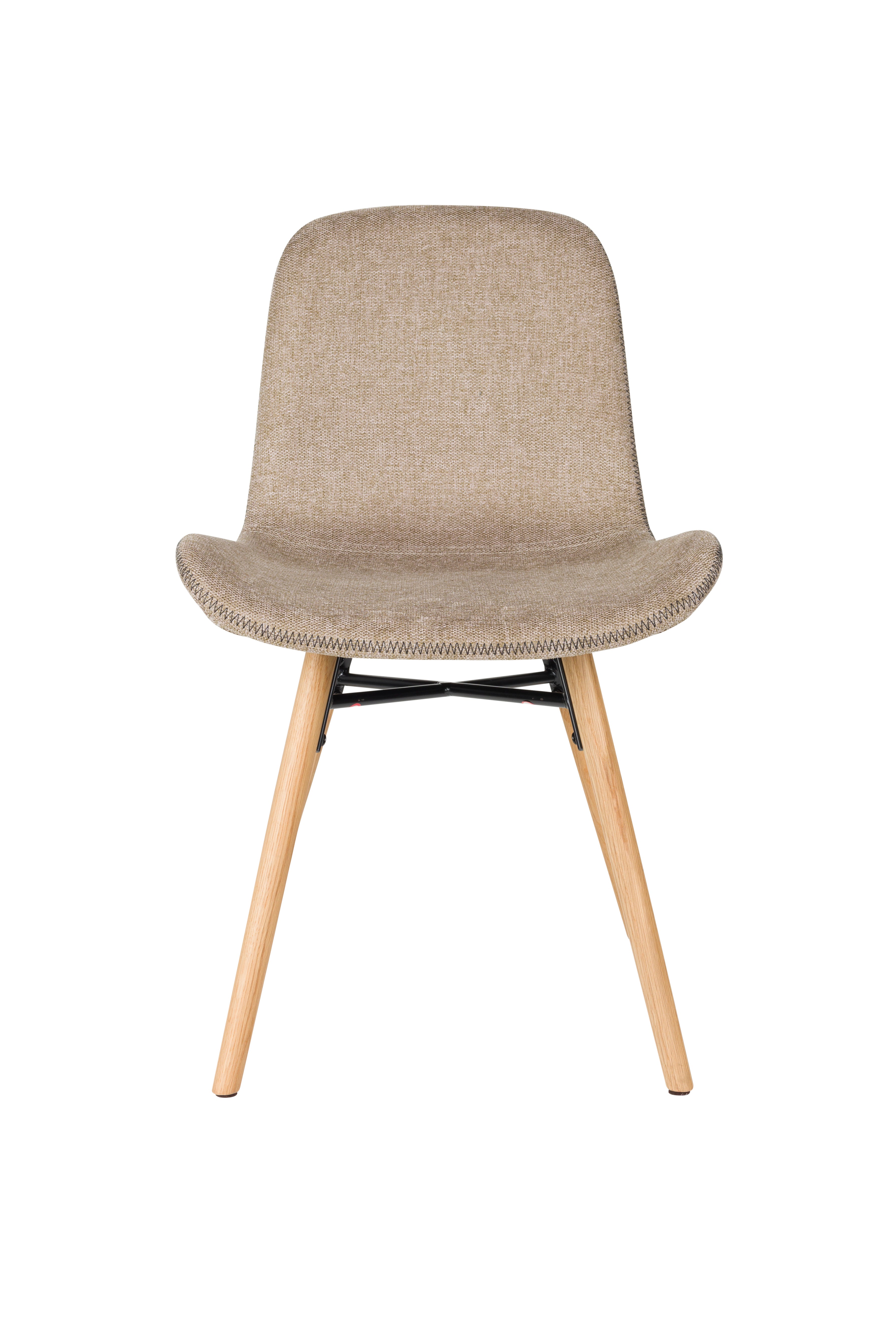 Stolička LESTER hnedá s drevenou základňou