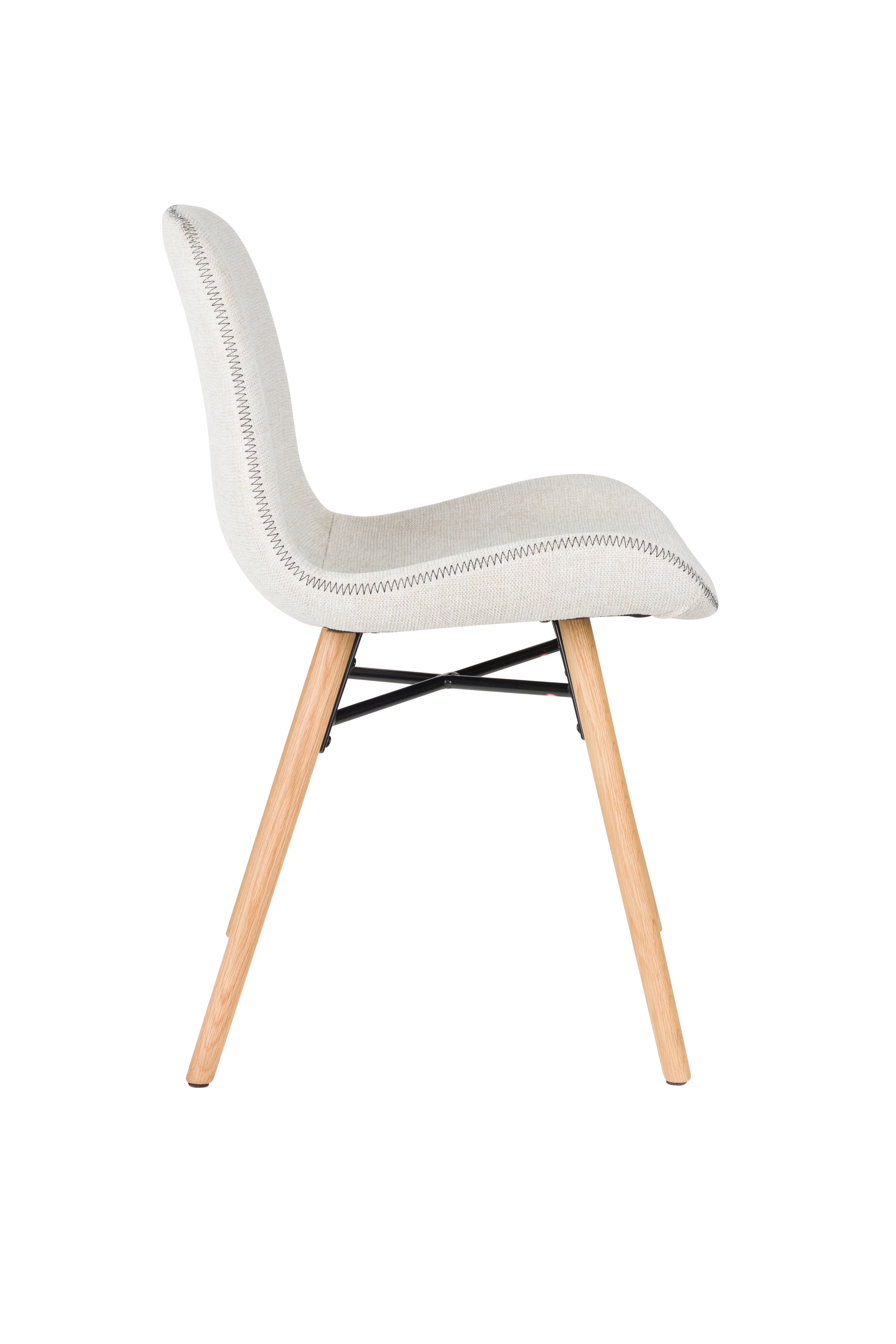 Stolička LESTER béžová s drevenou základňou