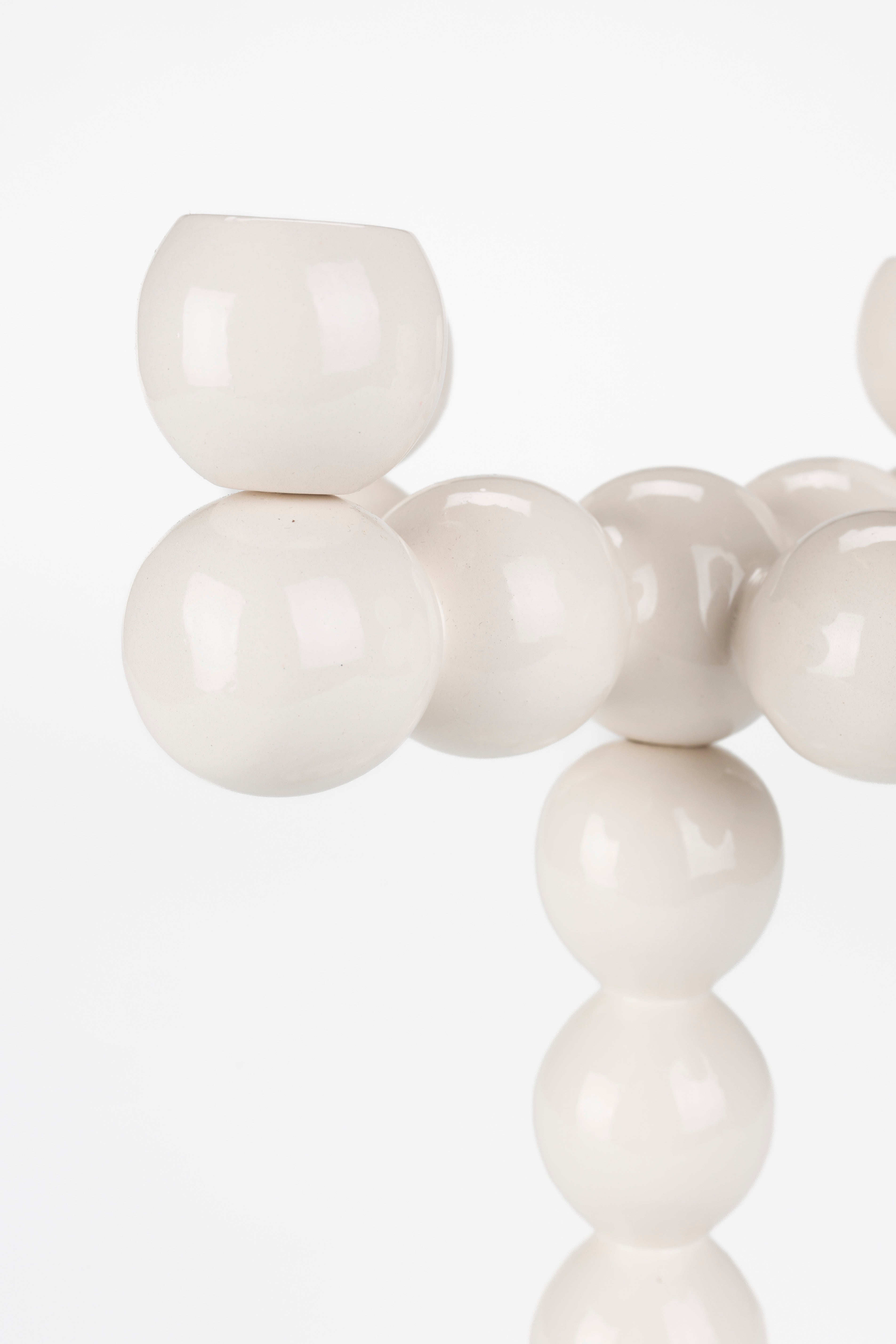 Sviečnik BUBBLES ŠTYRI béžový