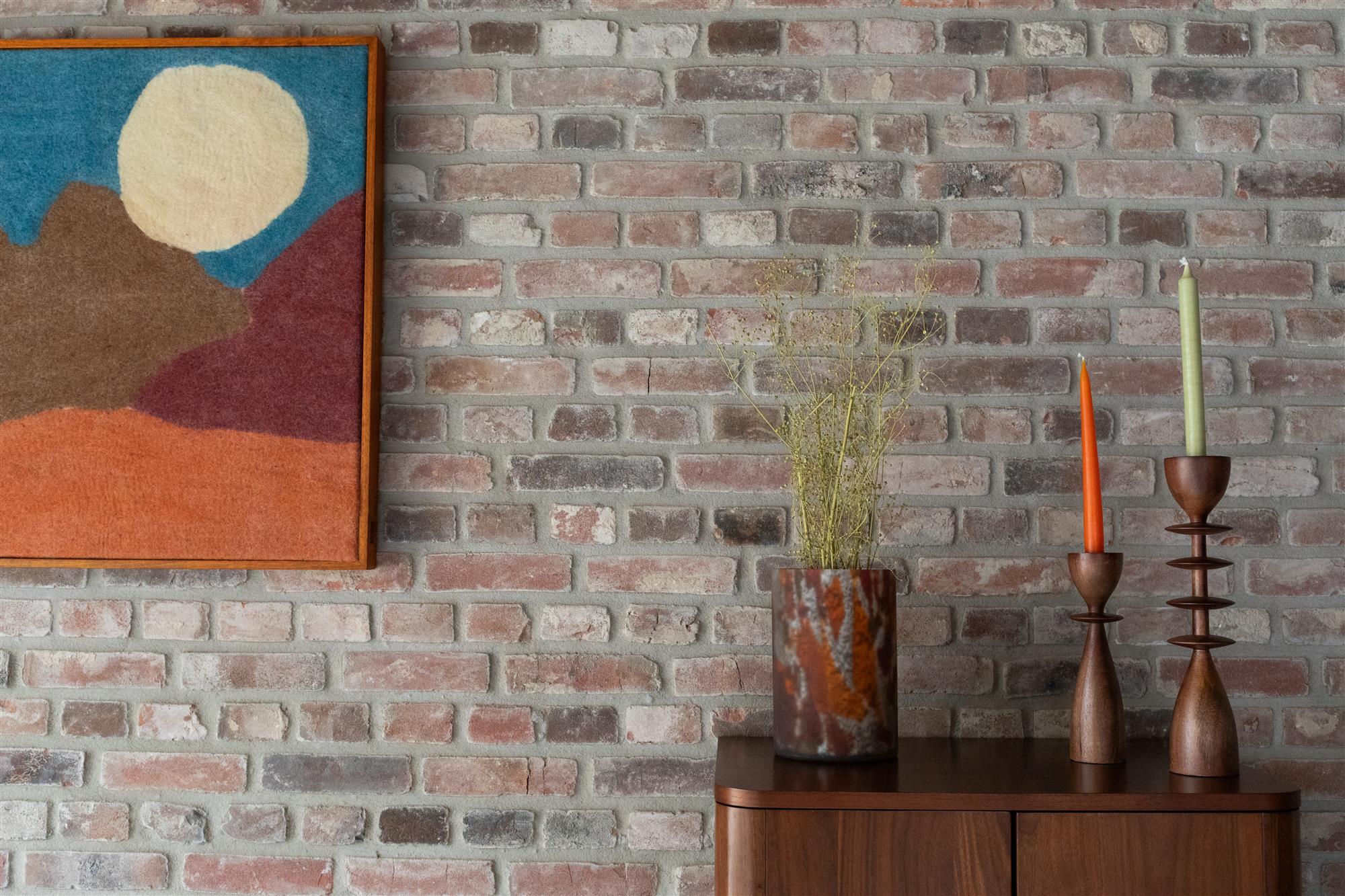 EARL vase orange with brown