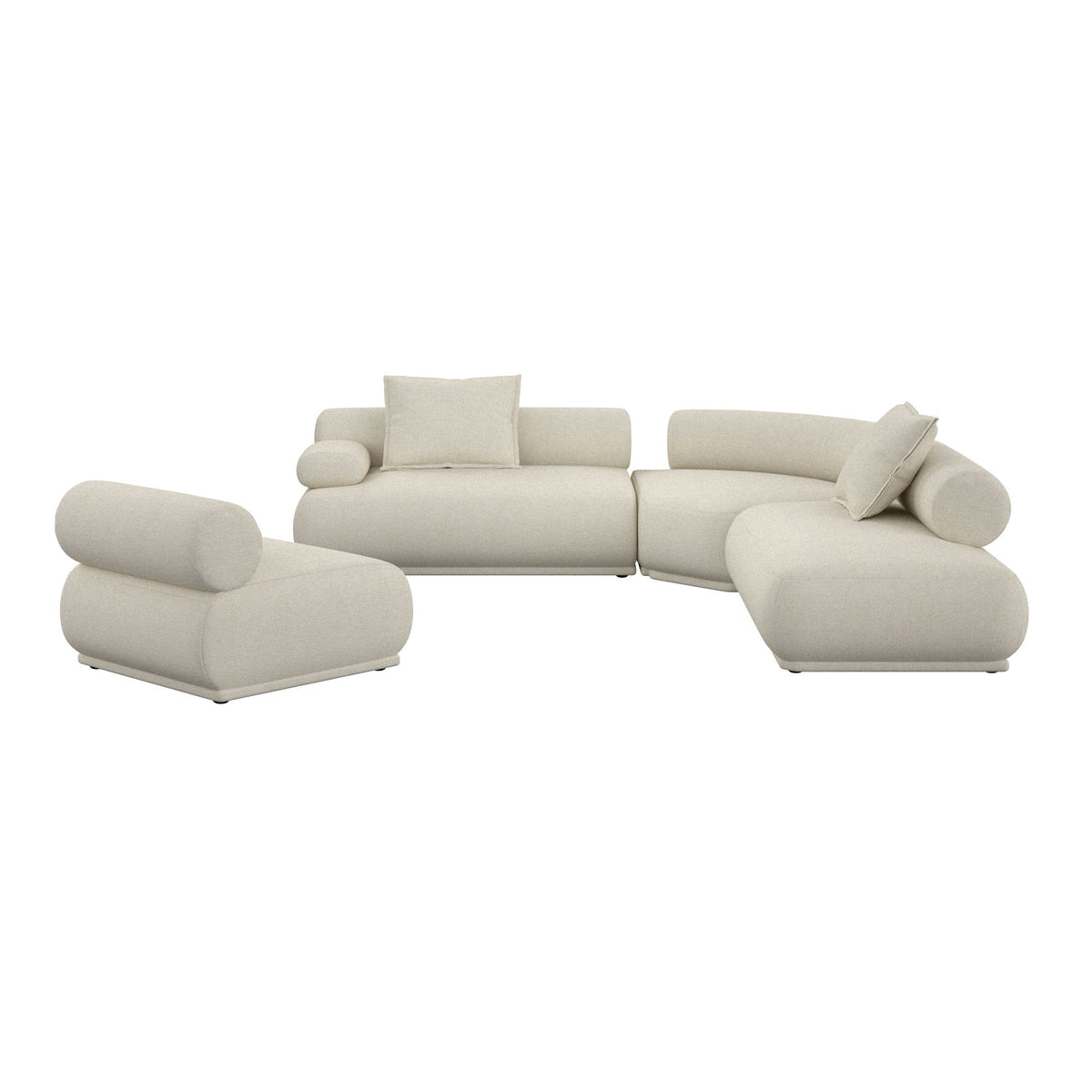 Sofa 7,5-osobowa REMBRANDT beżowy lewostronny – ujęcie 6