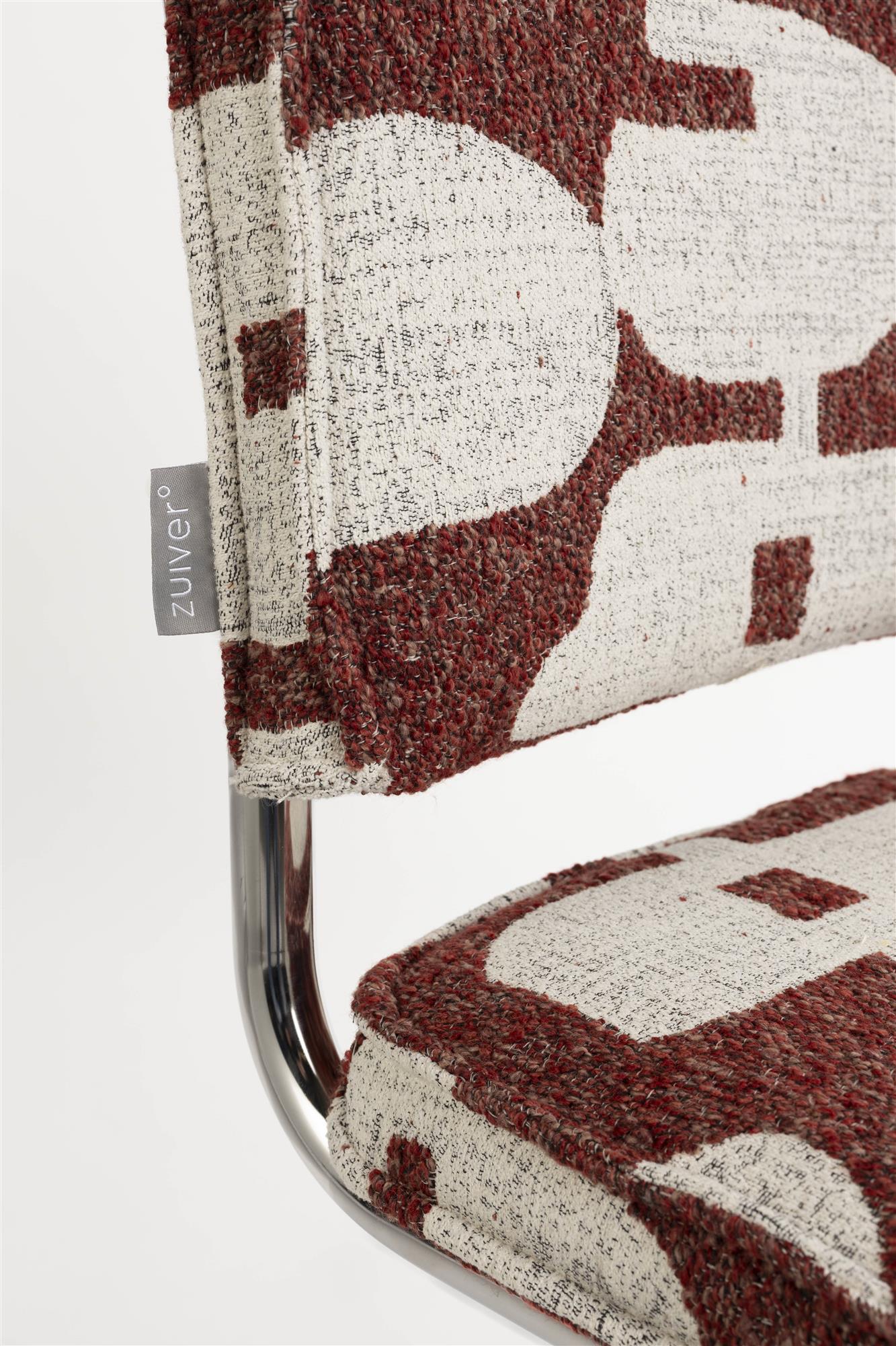 Stolička RIDGE DECO SYMBOLS červená s bielou [Donata] [Amelia spr]