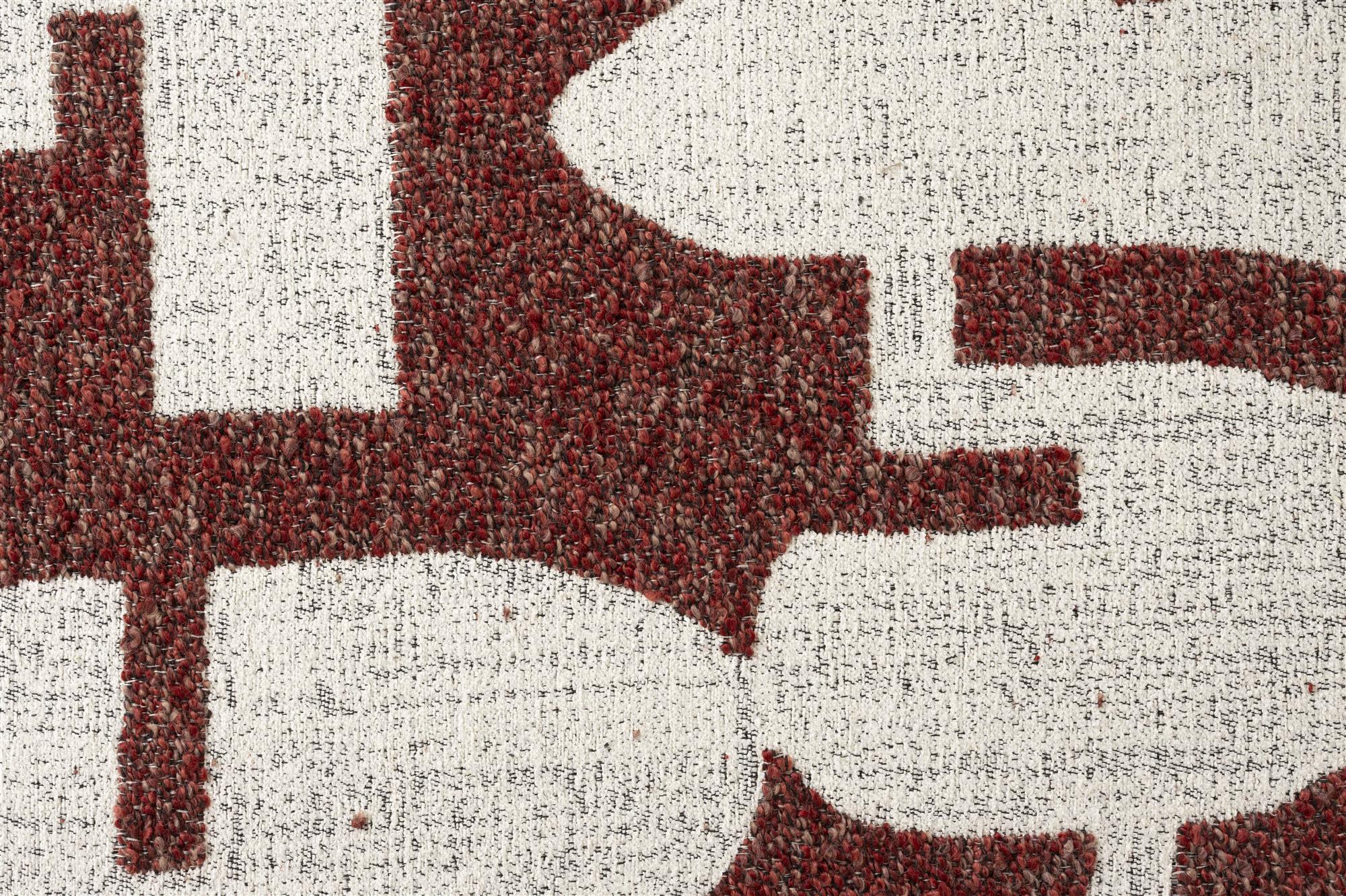 Stolička RIDGE DECO SYMBOLS bordová s bielou