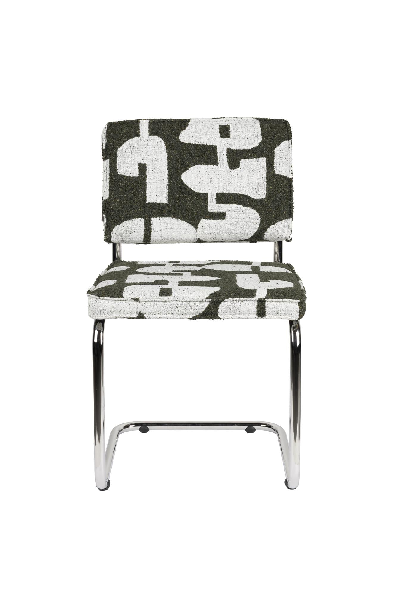 RIDGE DECO SYMBOLS Chair Green with White