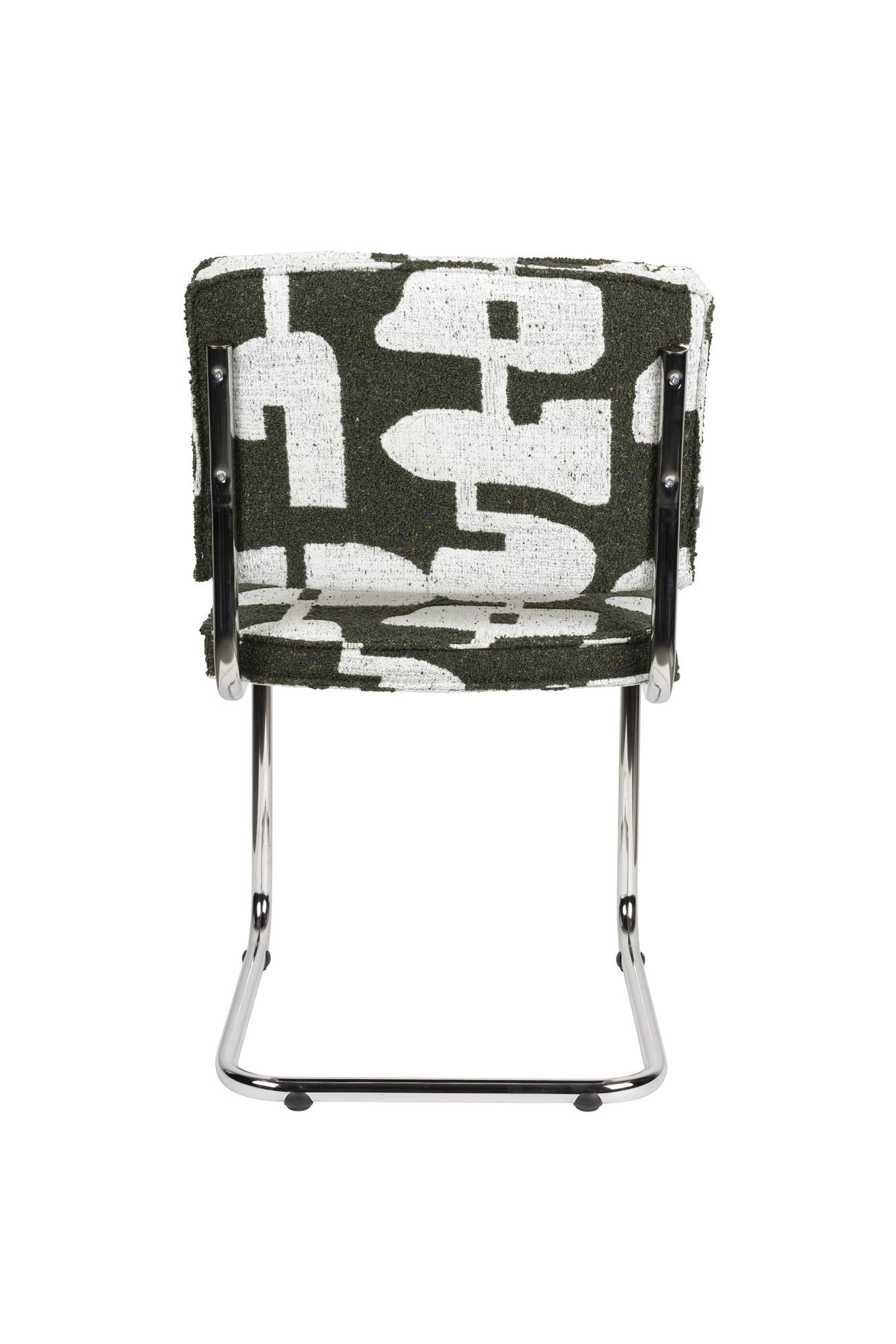 RIDGE DECO SYMBOLS Chair Green with White