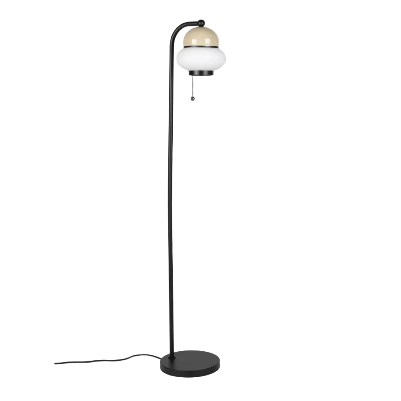 Podlahová lampa BUMBLE béžová s čiernym povrchom