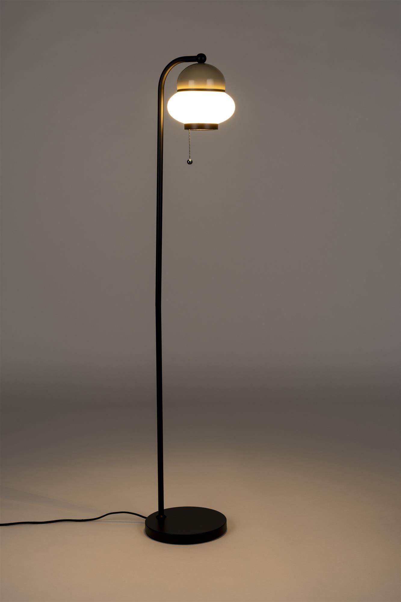 Podlahová lampa BUMBLE béžová s čiernym povrchom