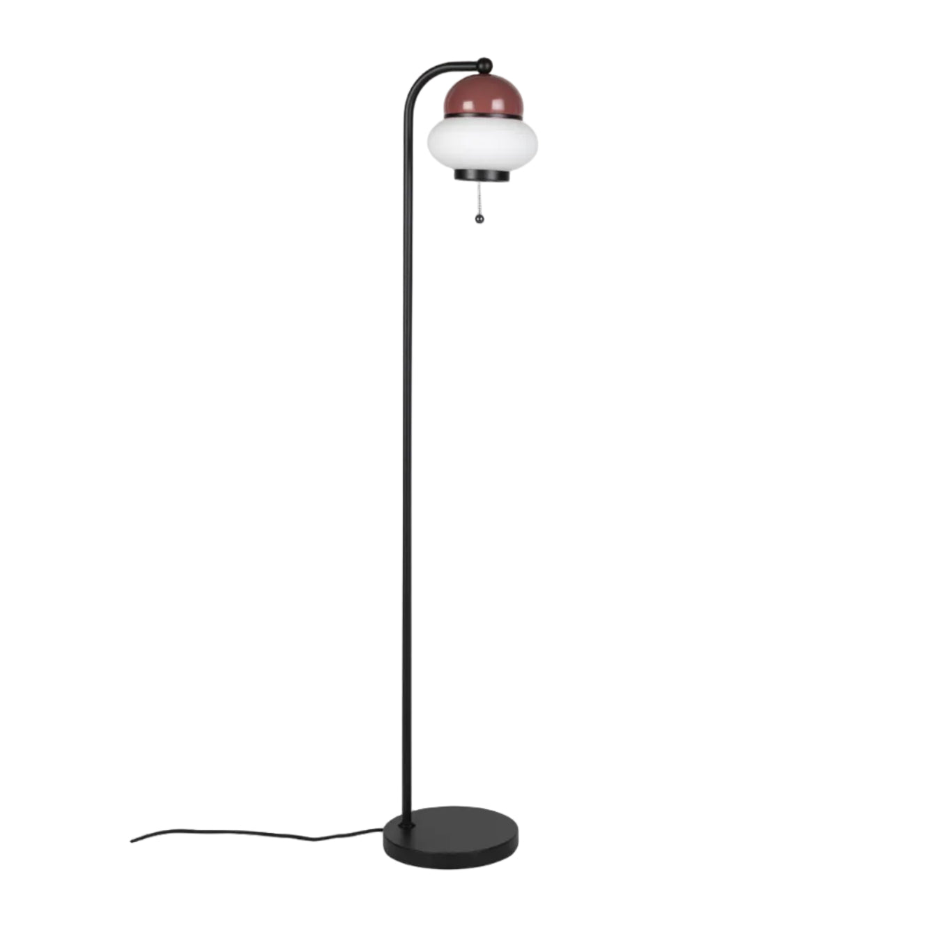 Podlahová lampa BUMBLE bordová s čiernym povrchom