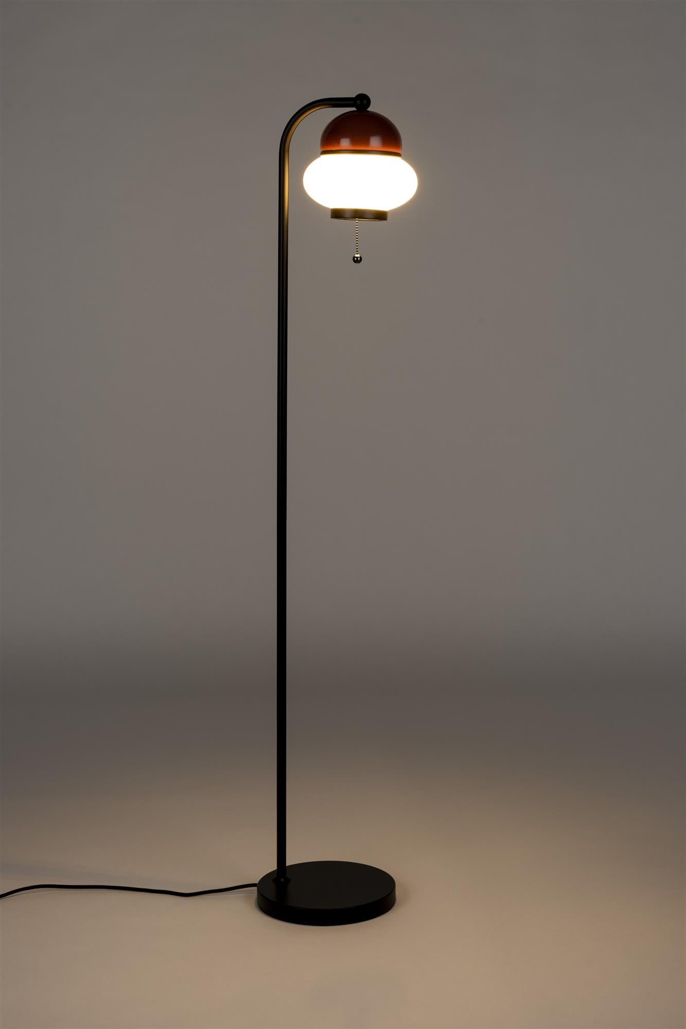 Podlahová lampa BUMBLE bordová s čiernym povrchom