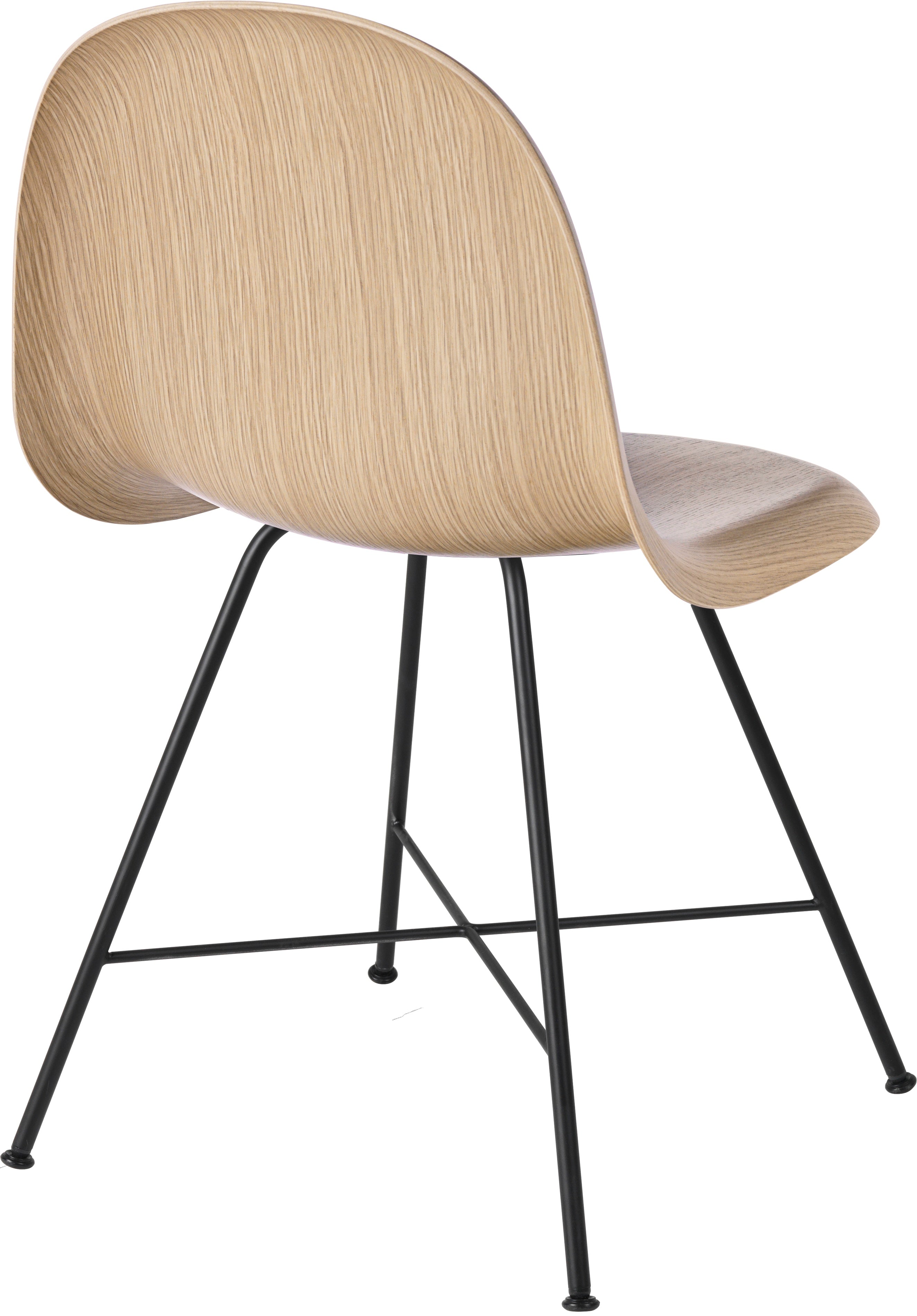 GUBI 3D Chair oak wood with black base