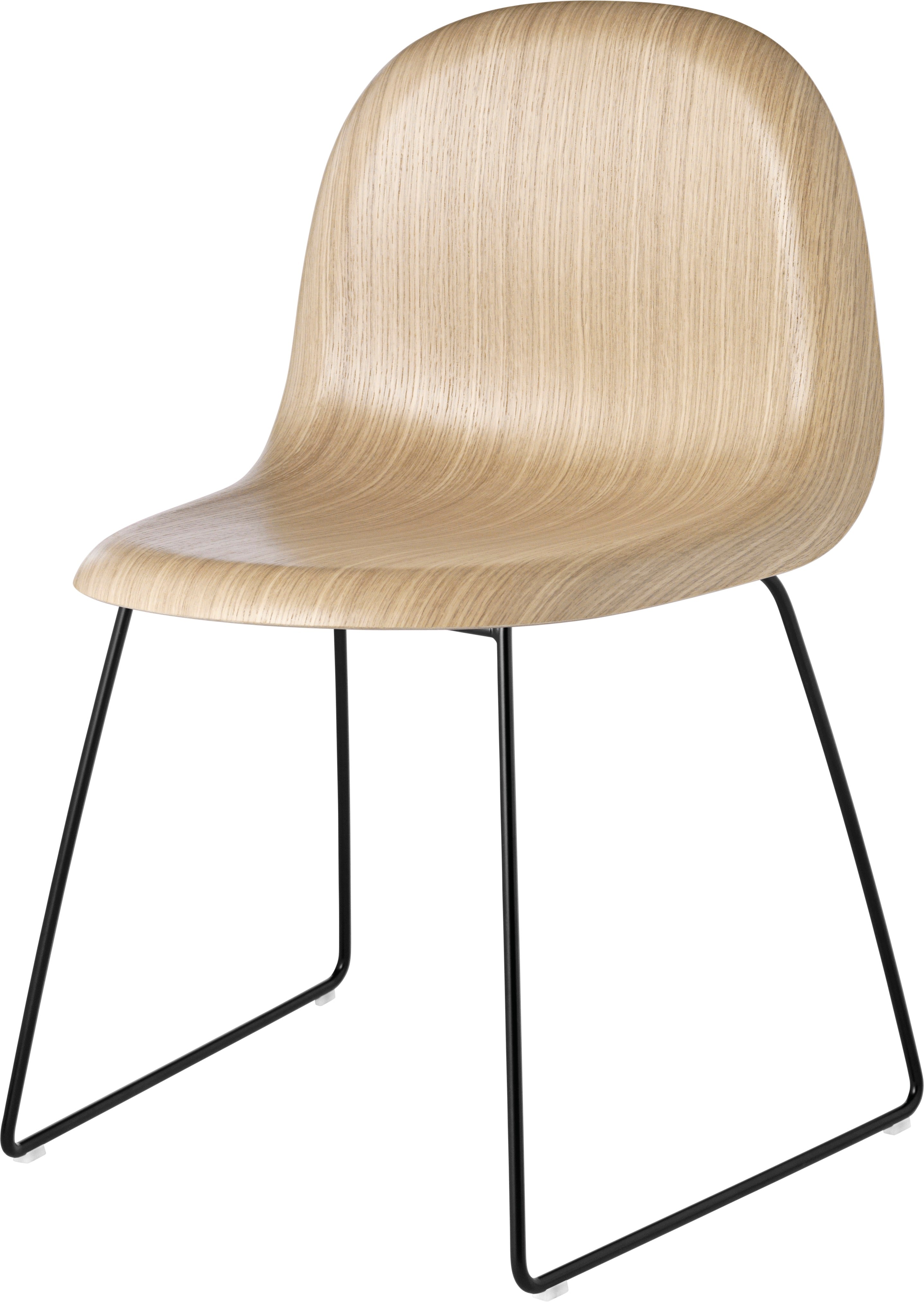 GUBI 3D Chair oak wood with black base