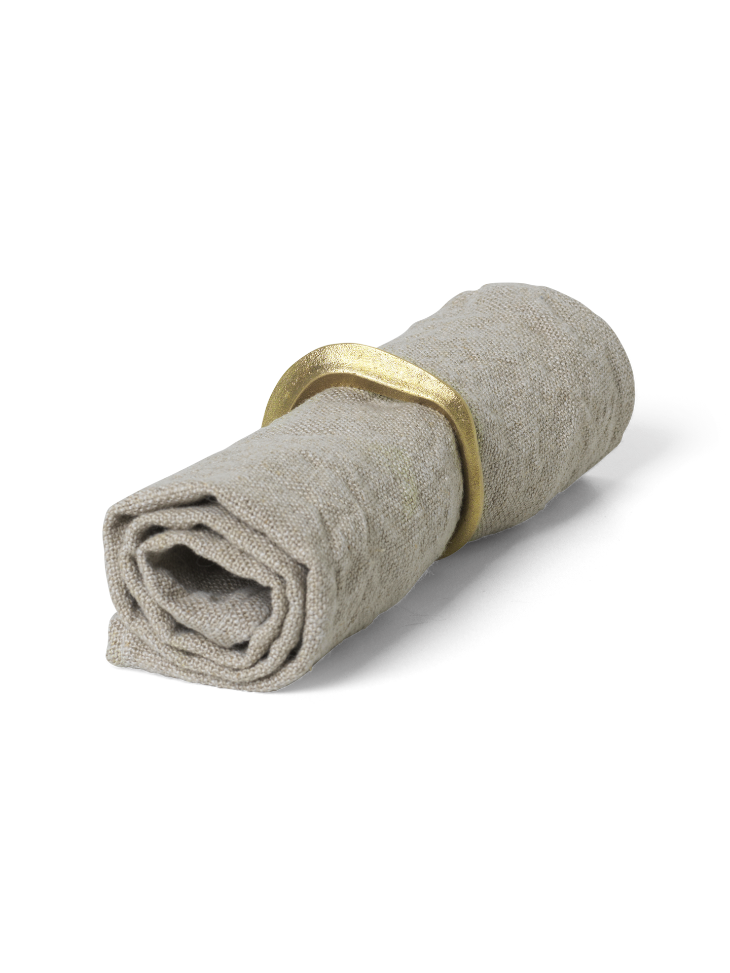 FLOW brass napkin ring set