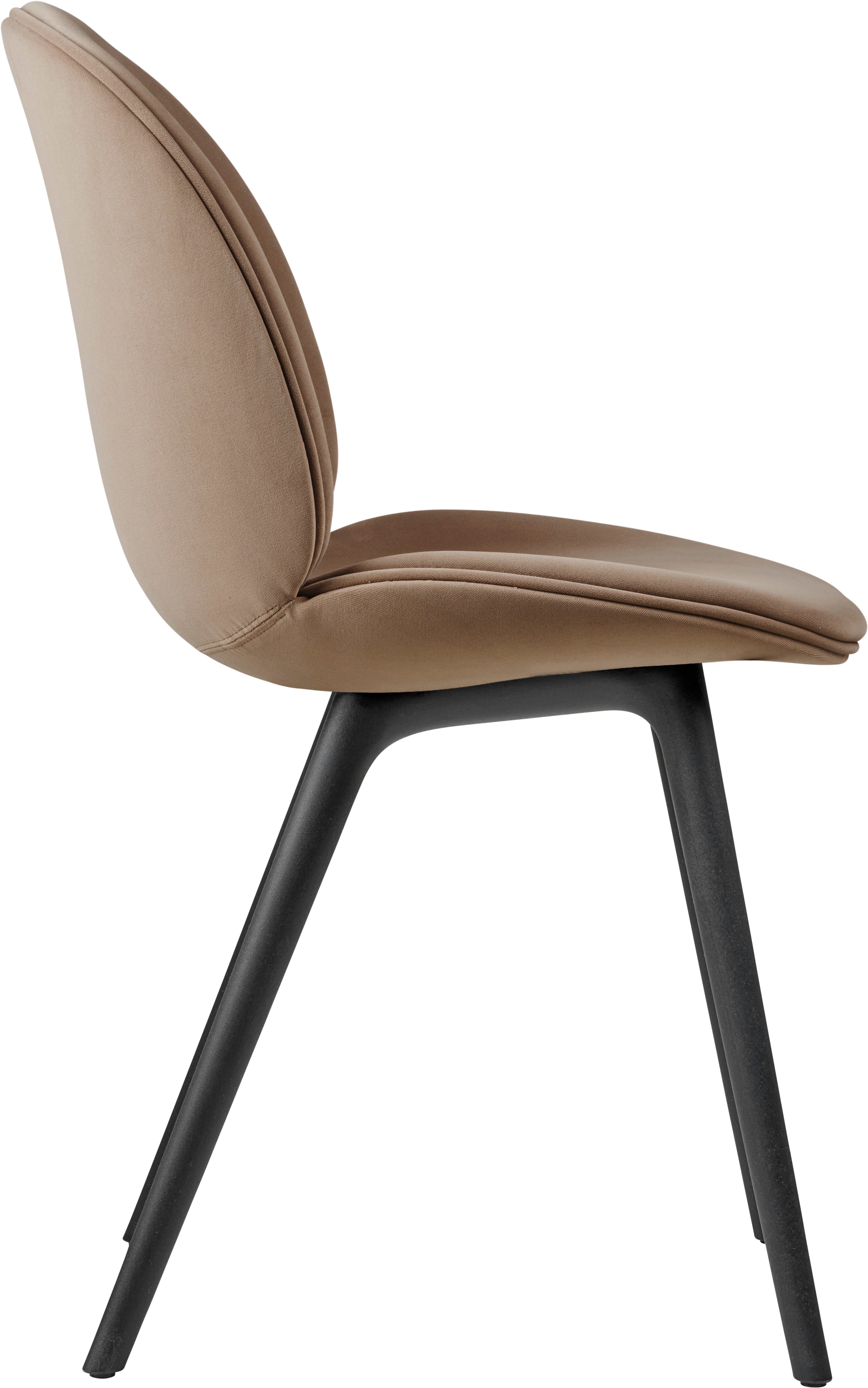 Čalúnená stolička BEETLE s čiernym podstavcom