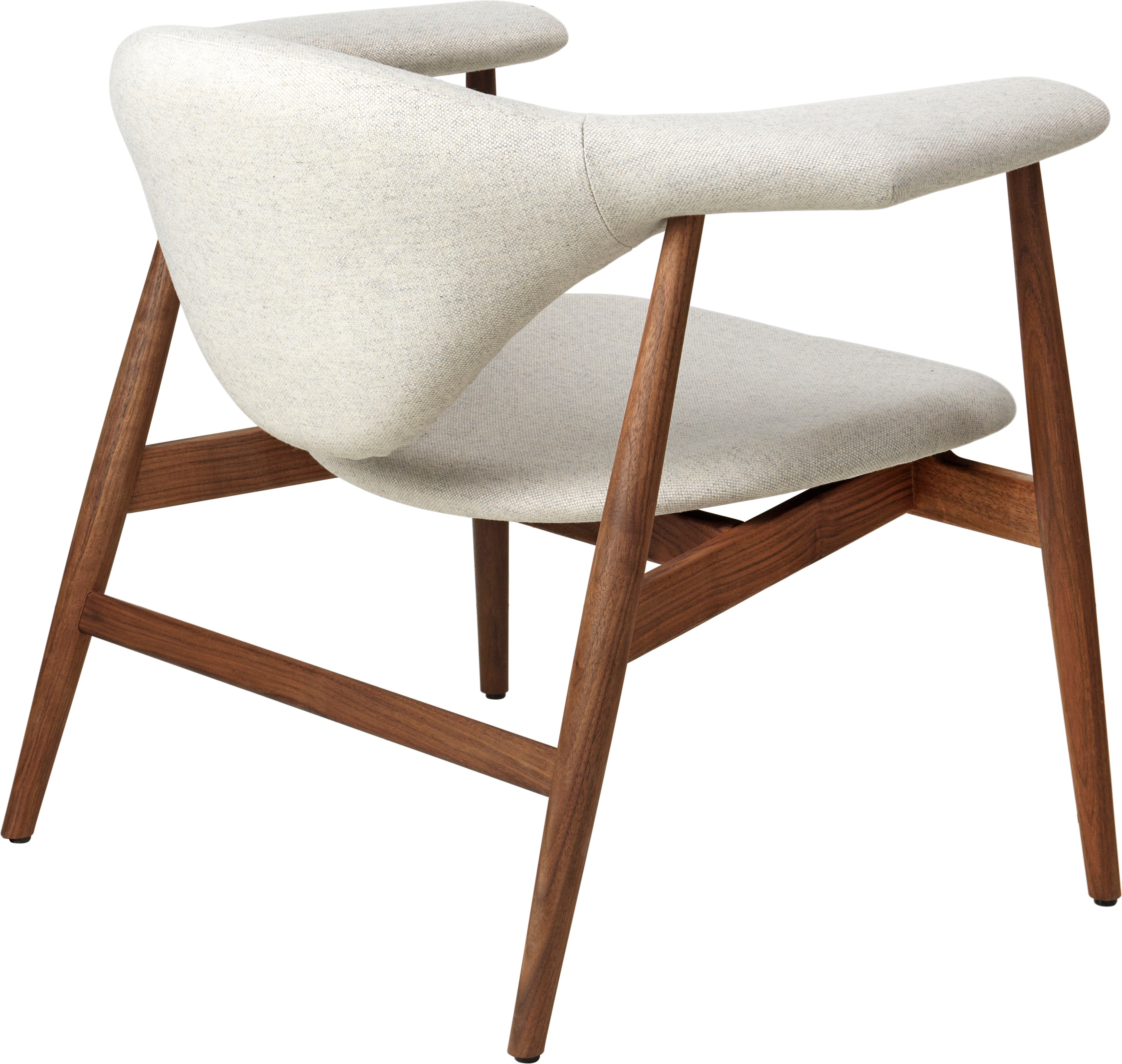 Fotel MASCULO čalúnený s orechovým podstavcom