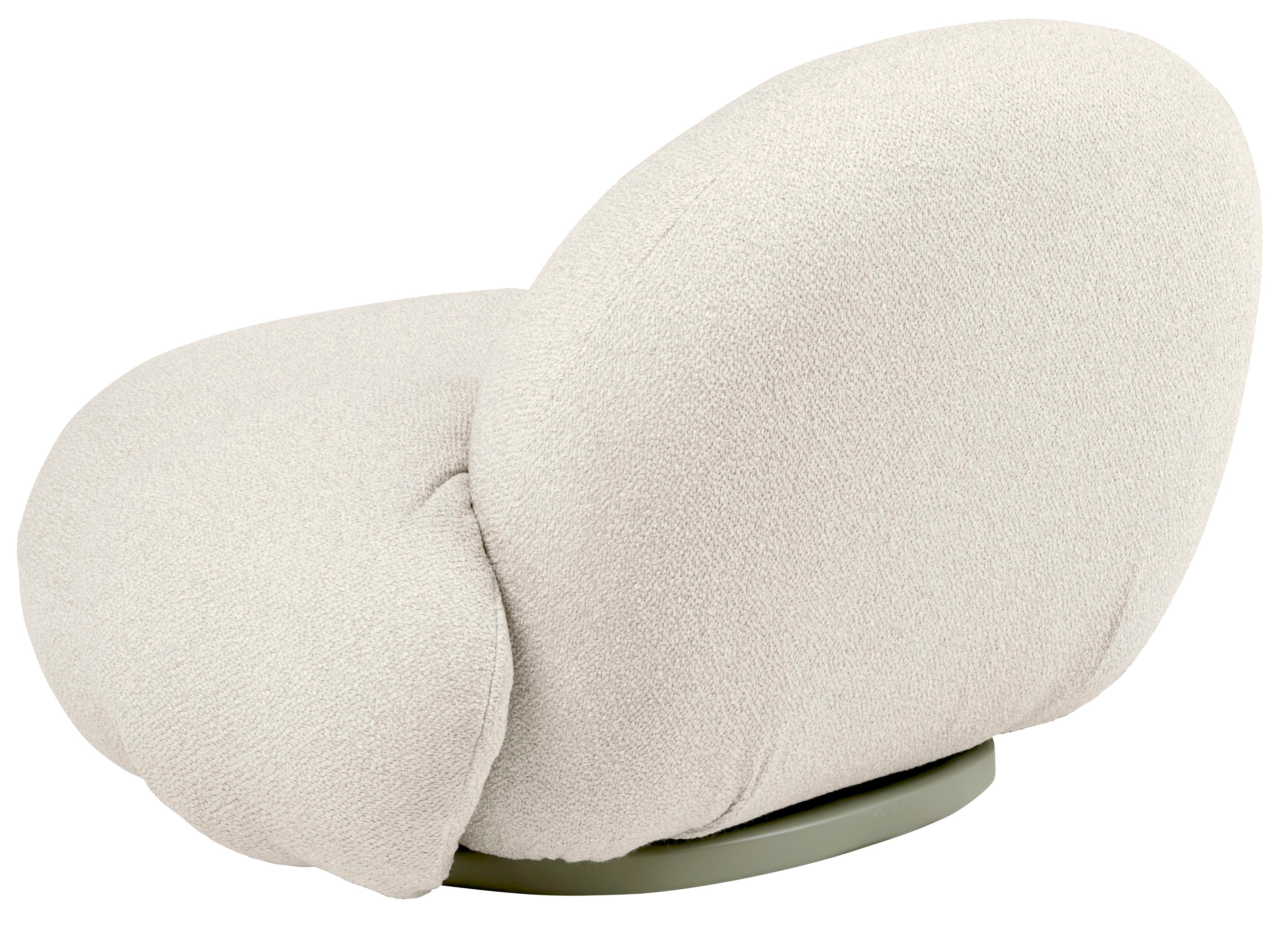 Záhradné kreslo s opierkami PACHA čalúnené so zlatým podstavcom