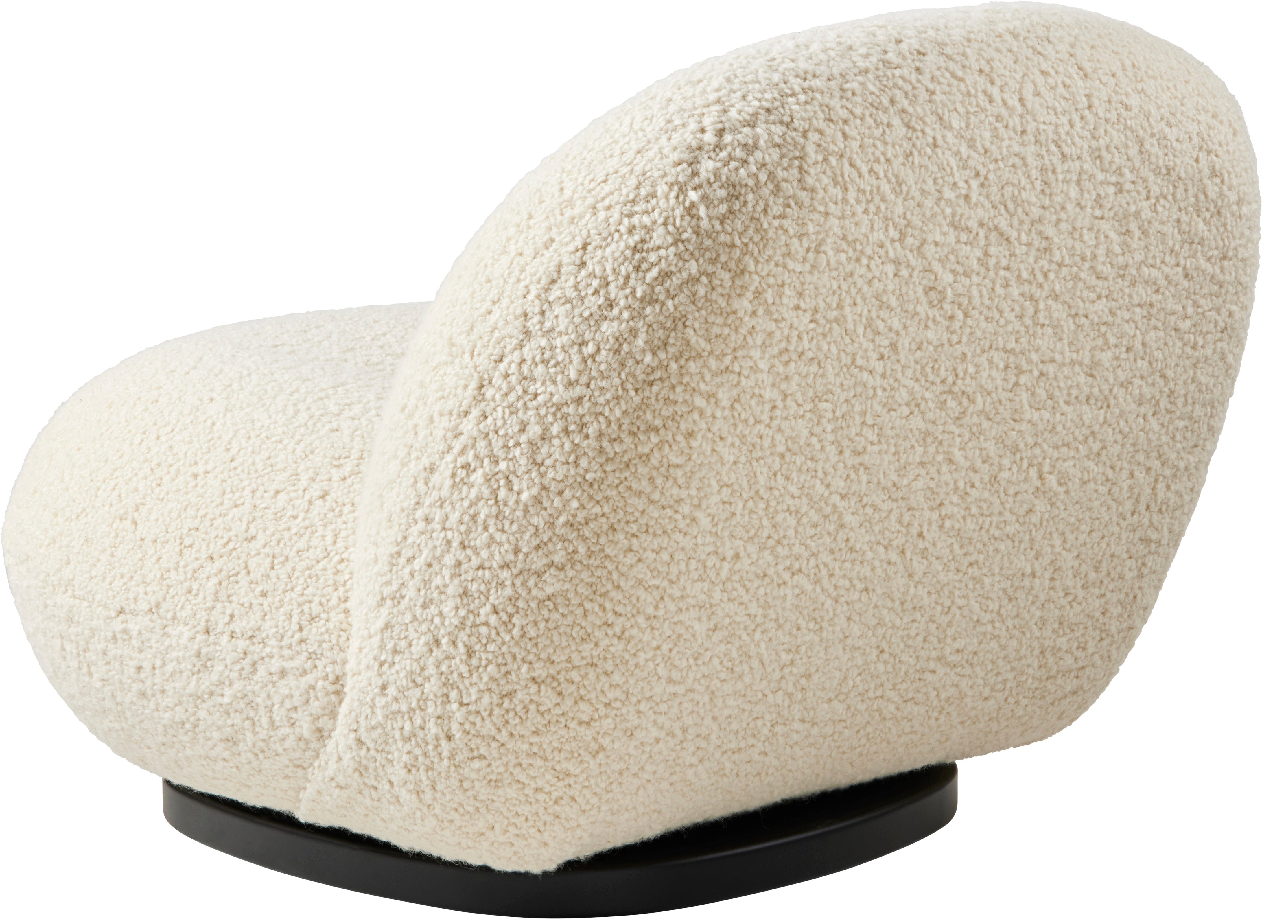 Fotel PACHA čalúnený s čiernym podstavcom