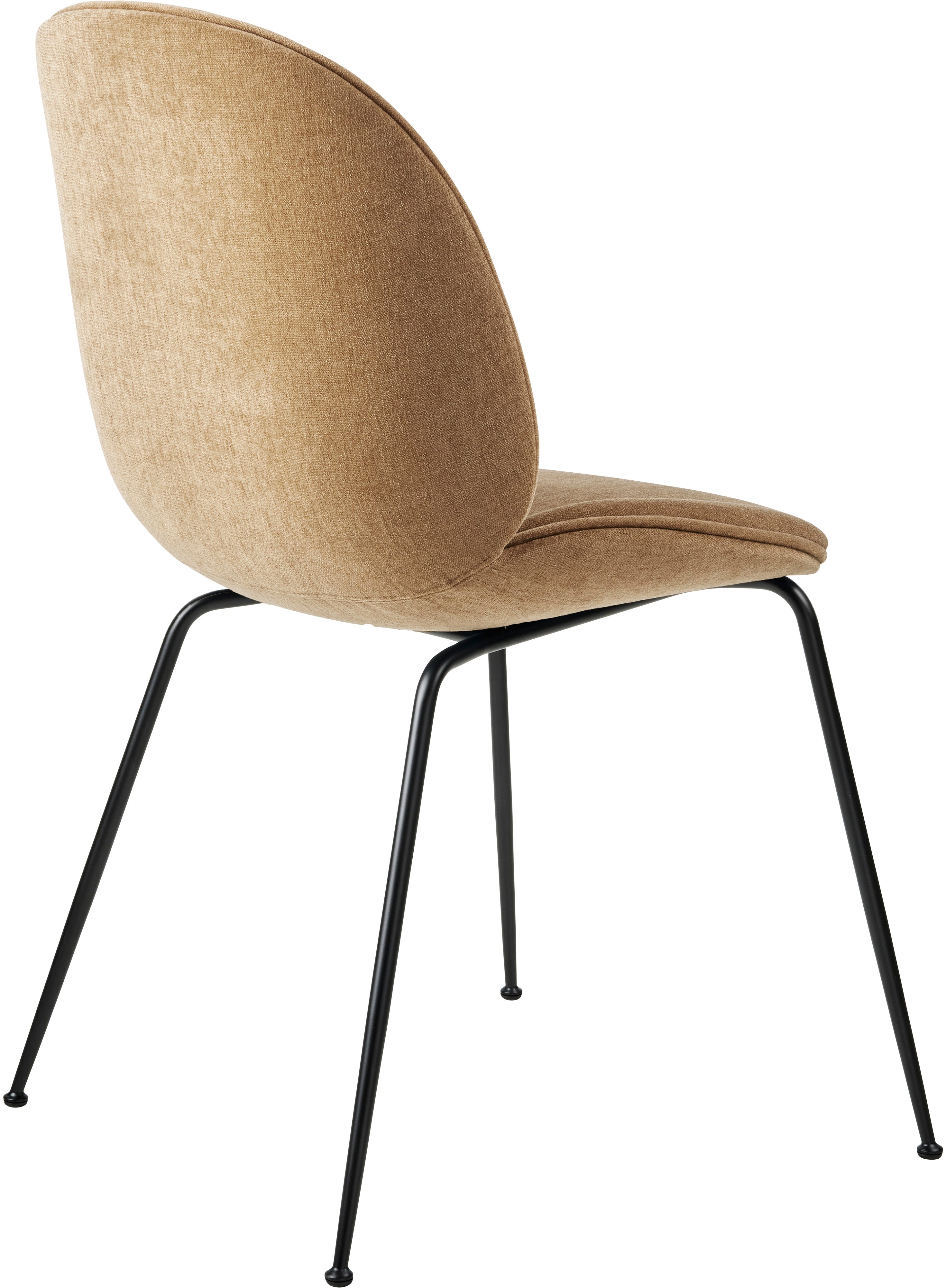 BEETLE upholstered chair with a black steel base