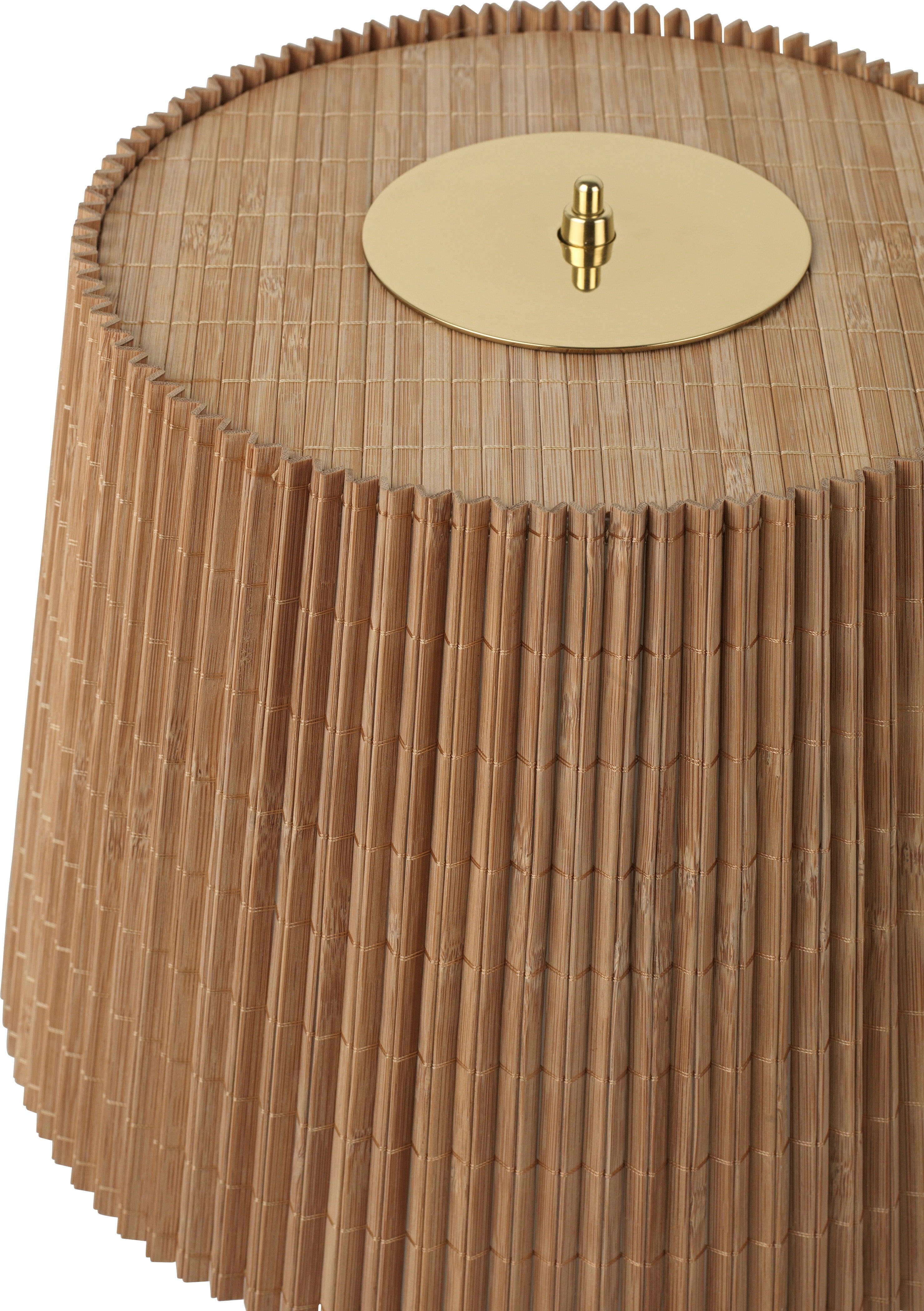 Table lamp 9205 with bamboo shade and golden base