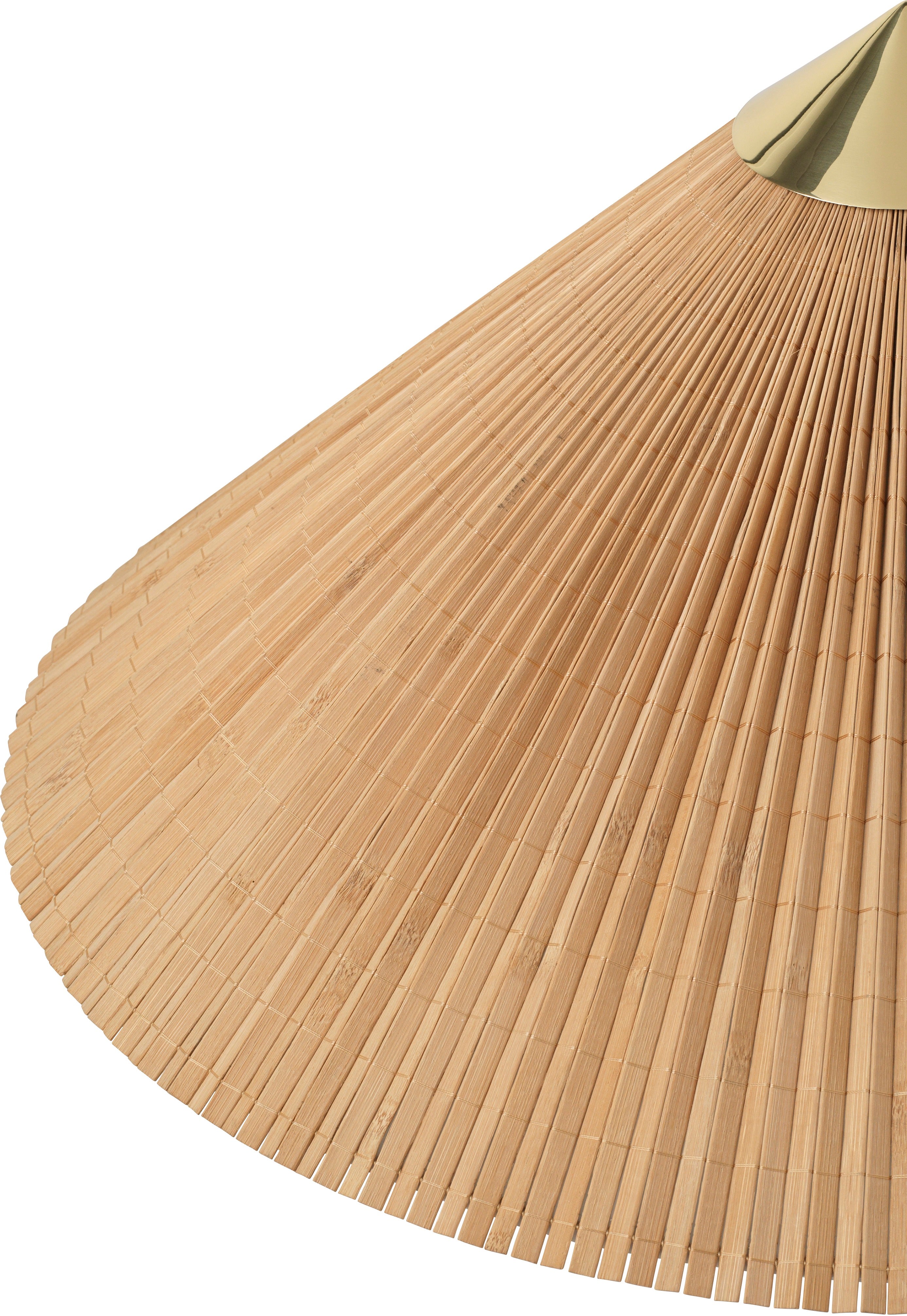 Floor lamp 9602 brass with bamboo shade