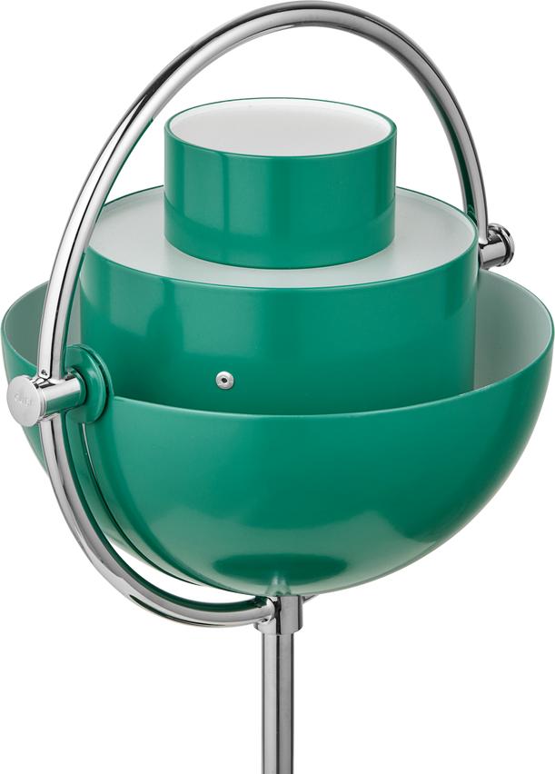 Portable lamp MULTI-LITE bottle green with chrome base