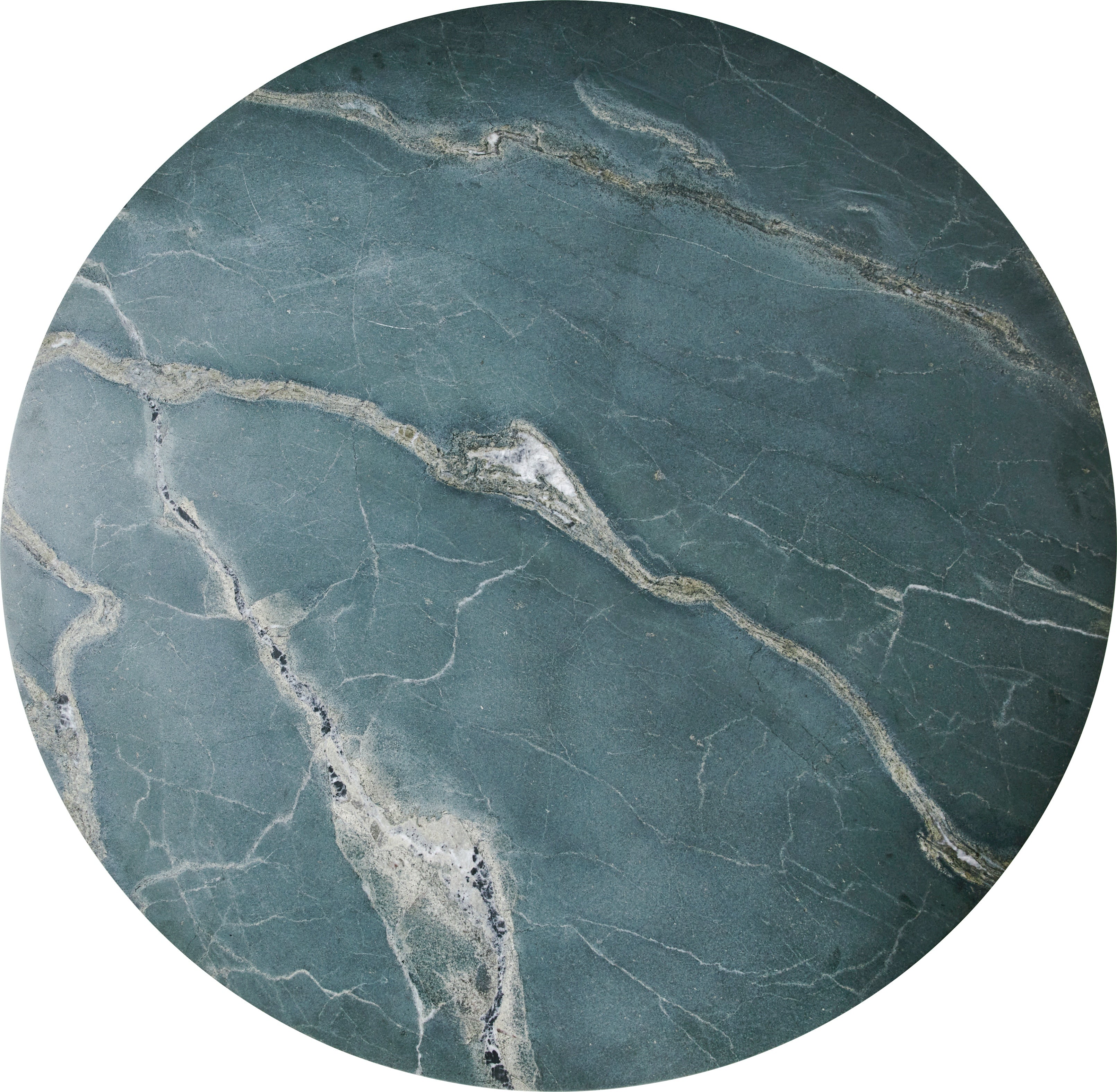 Zelený okrúhly záhradný stôl EPIC z kremeňa