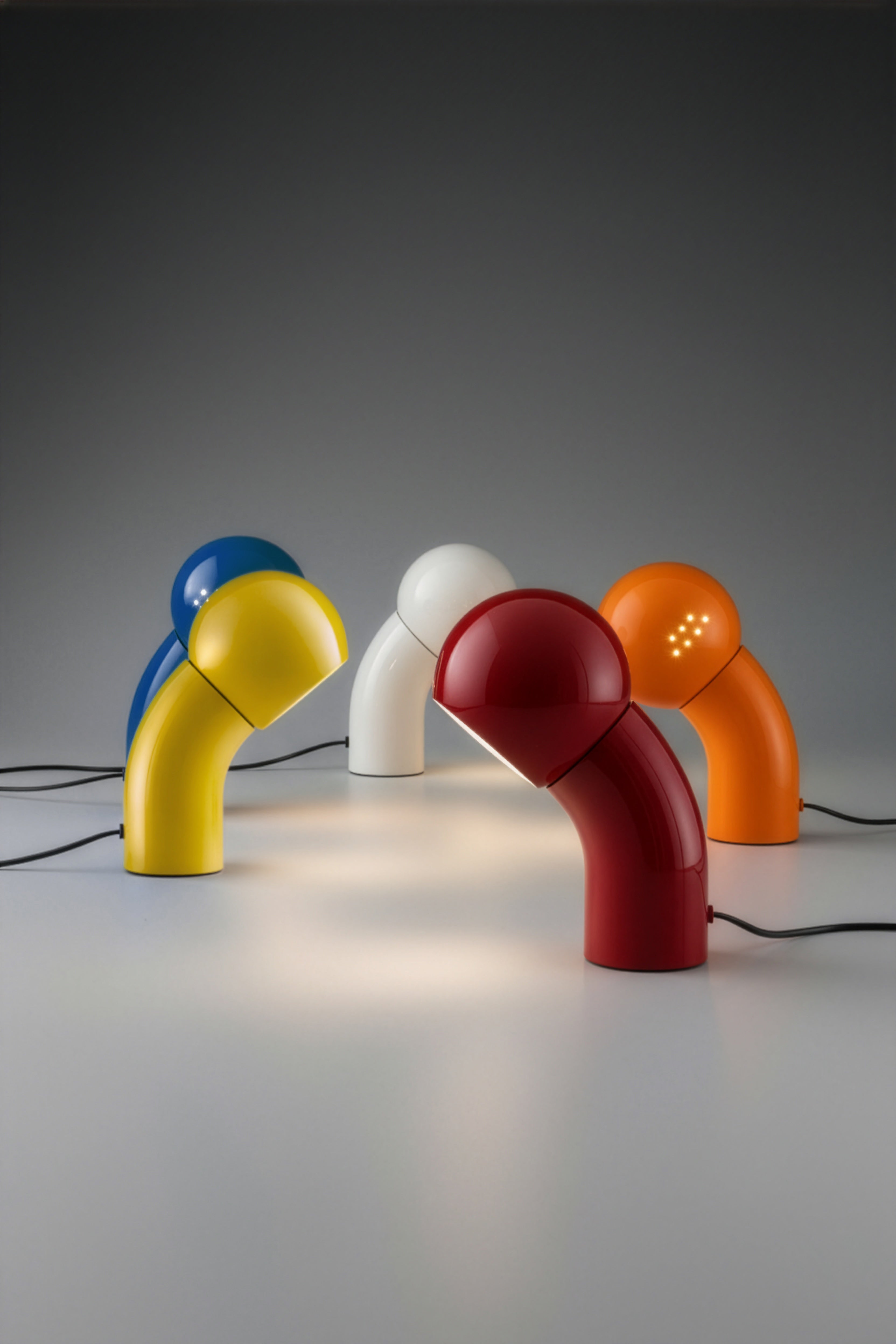 Lampa stołowa PALLINO połyskujący pomarańczowy