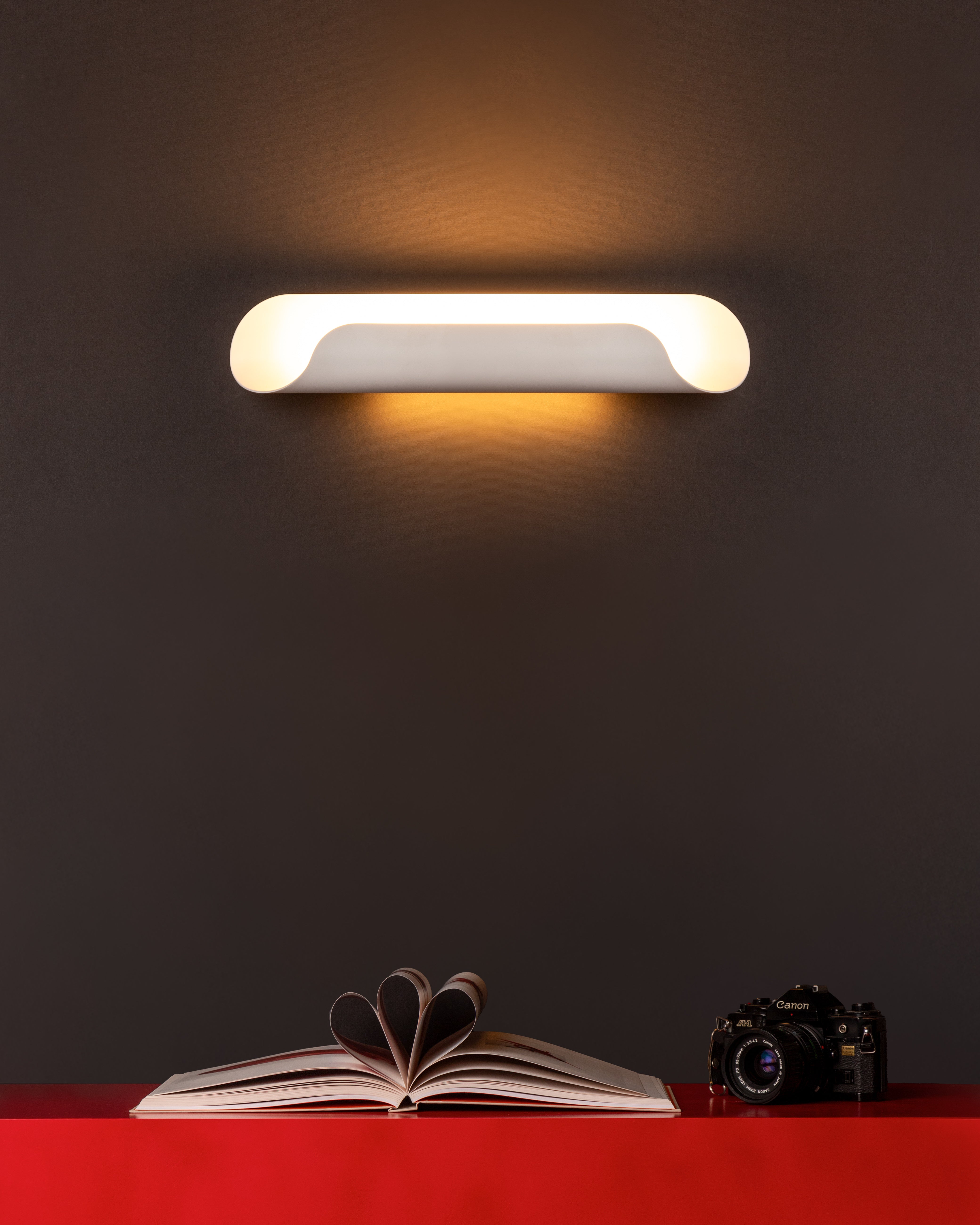 Lampa ścienna ROLL biały