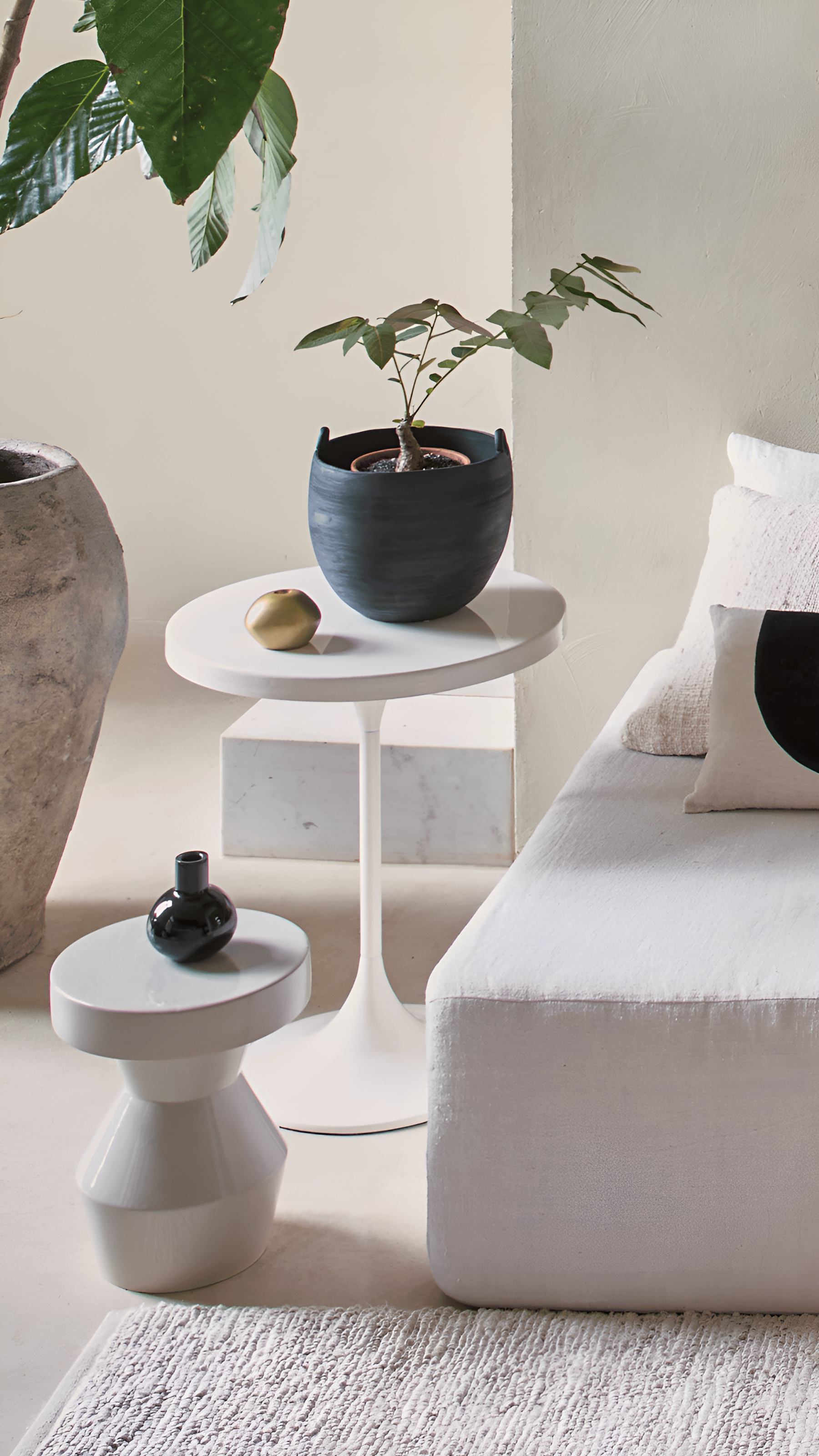 High Gloss White Side Table