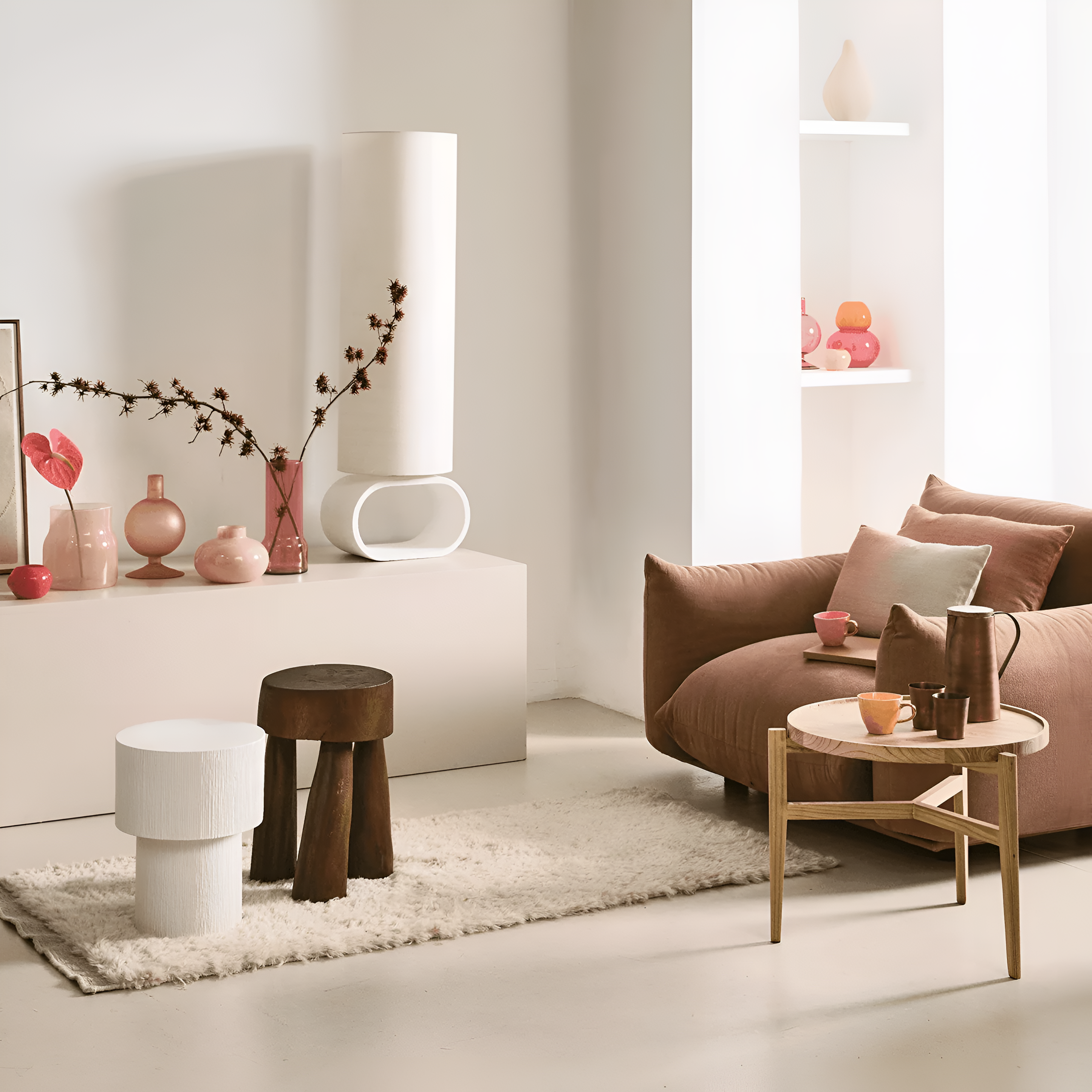 Stojaca lampa BARLETTA biela keramika