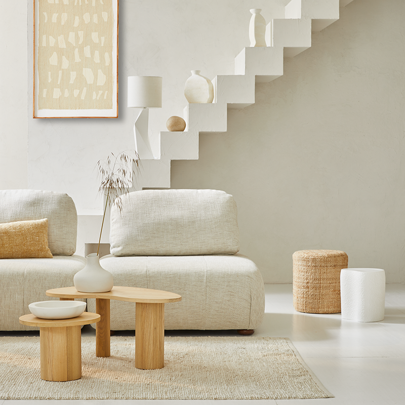 Bočný stolík PETRA biela keramika