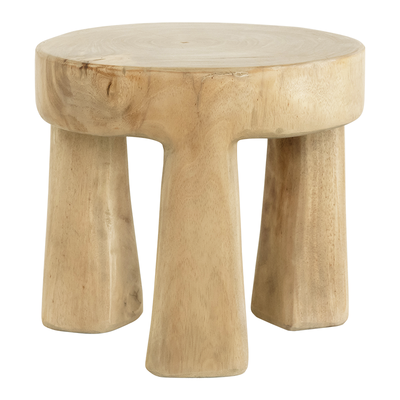 Donna mahogany wood stool