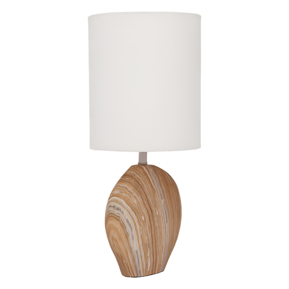 Stolná lampa VITA dolomit s bavlneným tienidlom