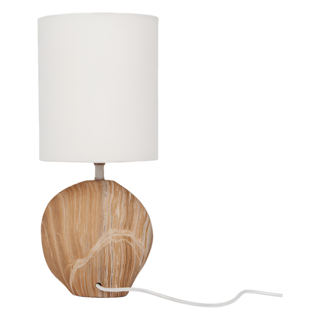 Stolná lampa VITA dolomit s bavlneným tienidlom