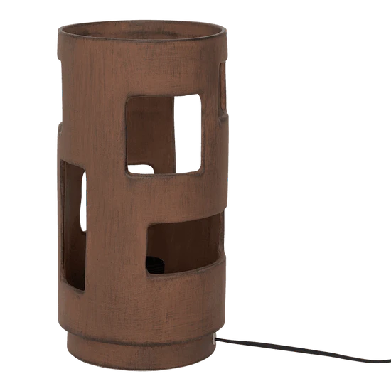 Stolná lampa ANGOLI hrdzavohnedá