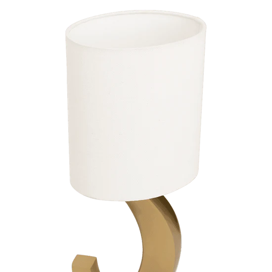 Table lamp Elena Golden base with a cotton lampshade