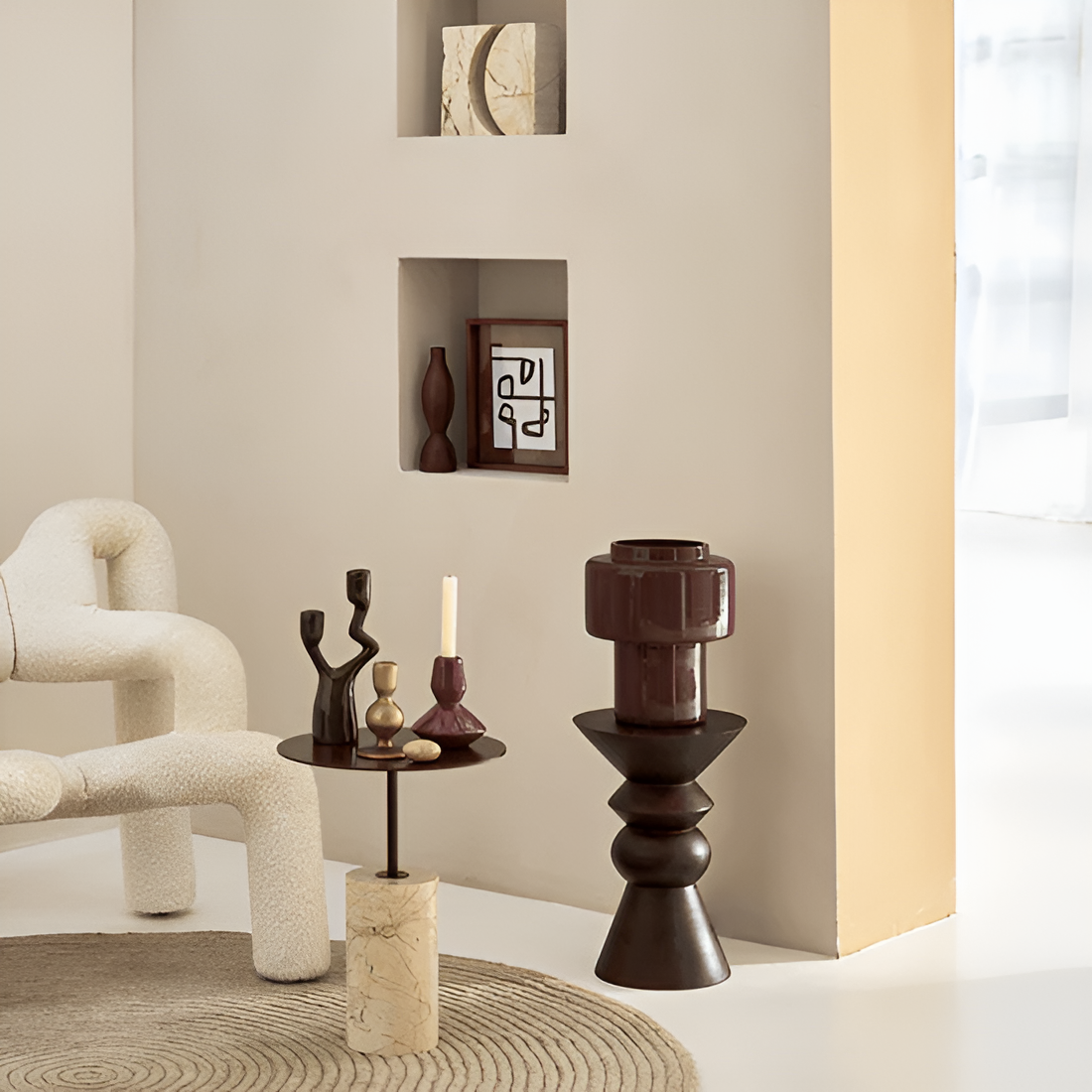 FINN Table lamp brown glass