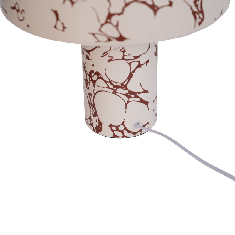 Stolná lampa FLUIDO krémovo-hnedá keramika