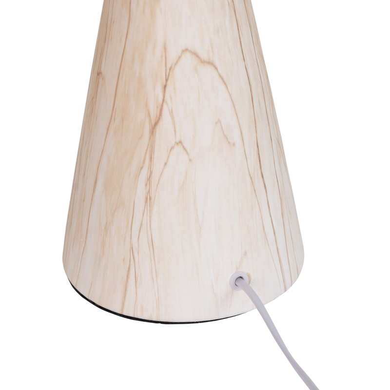 Stolná lampa JUN s keramickým podstavcom a ľanovým tienidlom