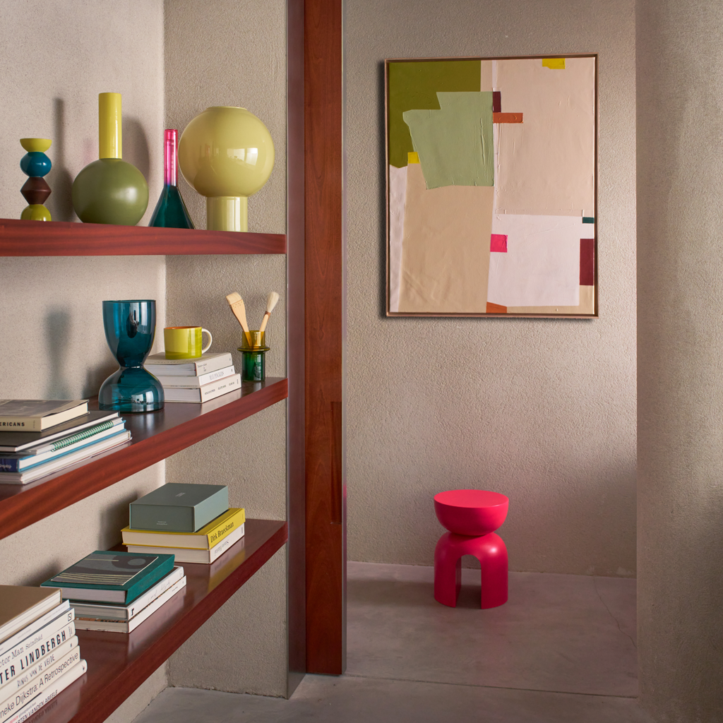 Váza FARVE zelená so žltou