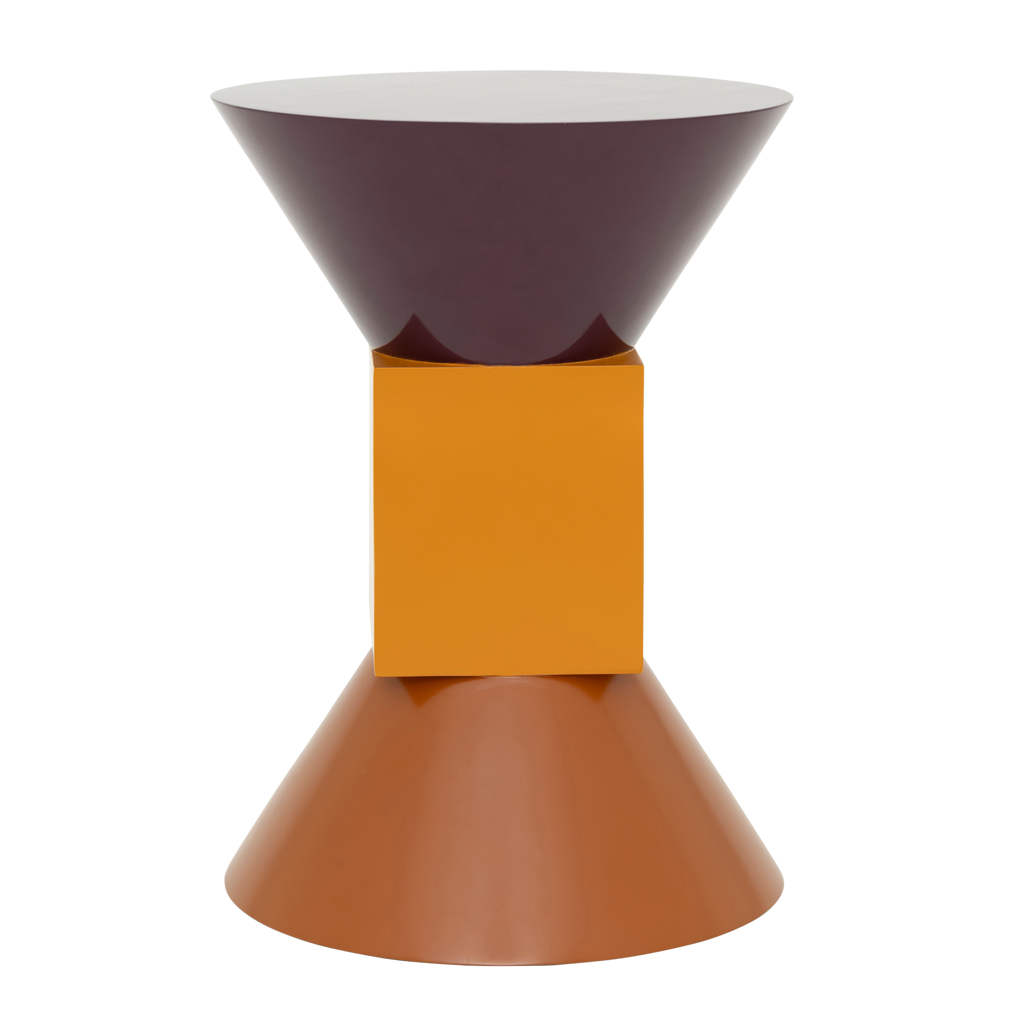 Bočný stolík SMUK oranžový s fialovým