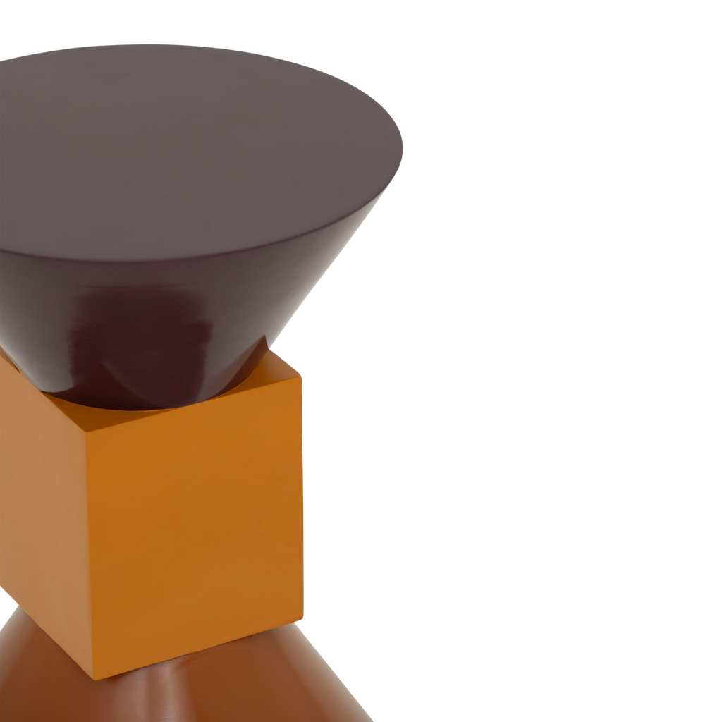 Bočný stolík SMUK oranžový s fialovým