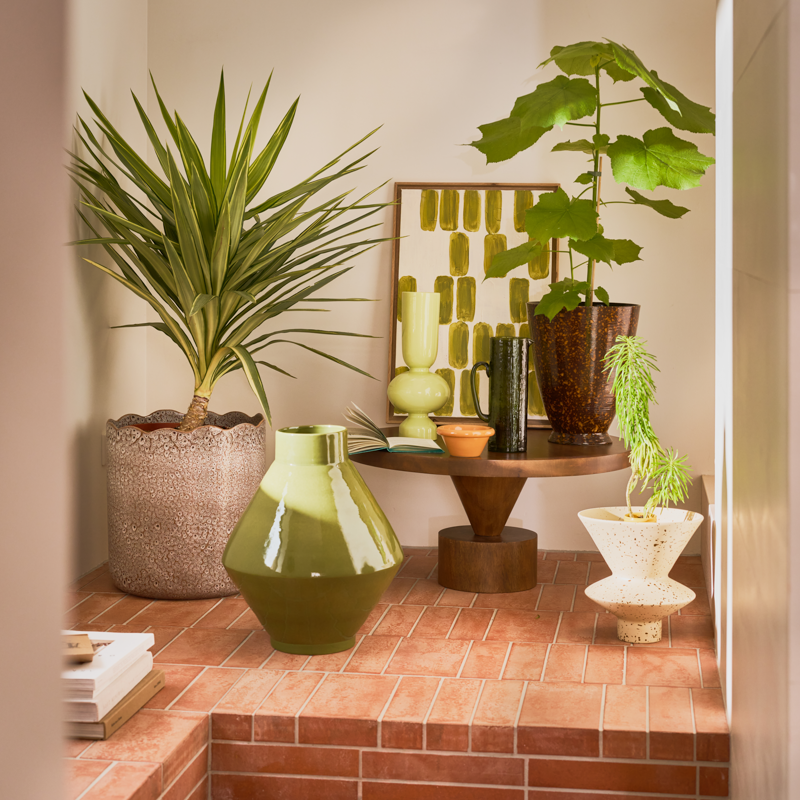 Obraz ANDILE zelený s krémovým